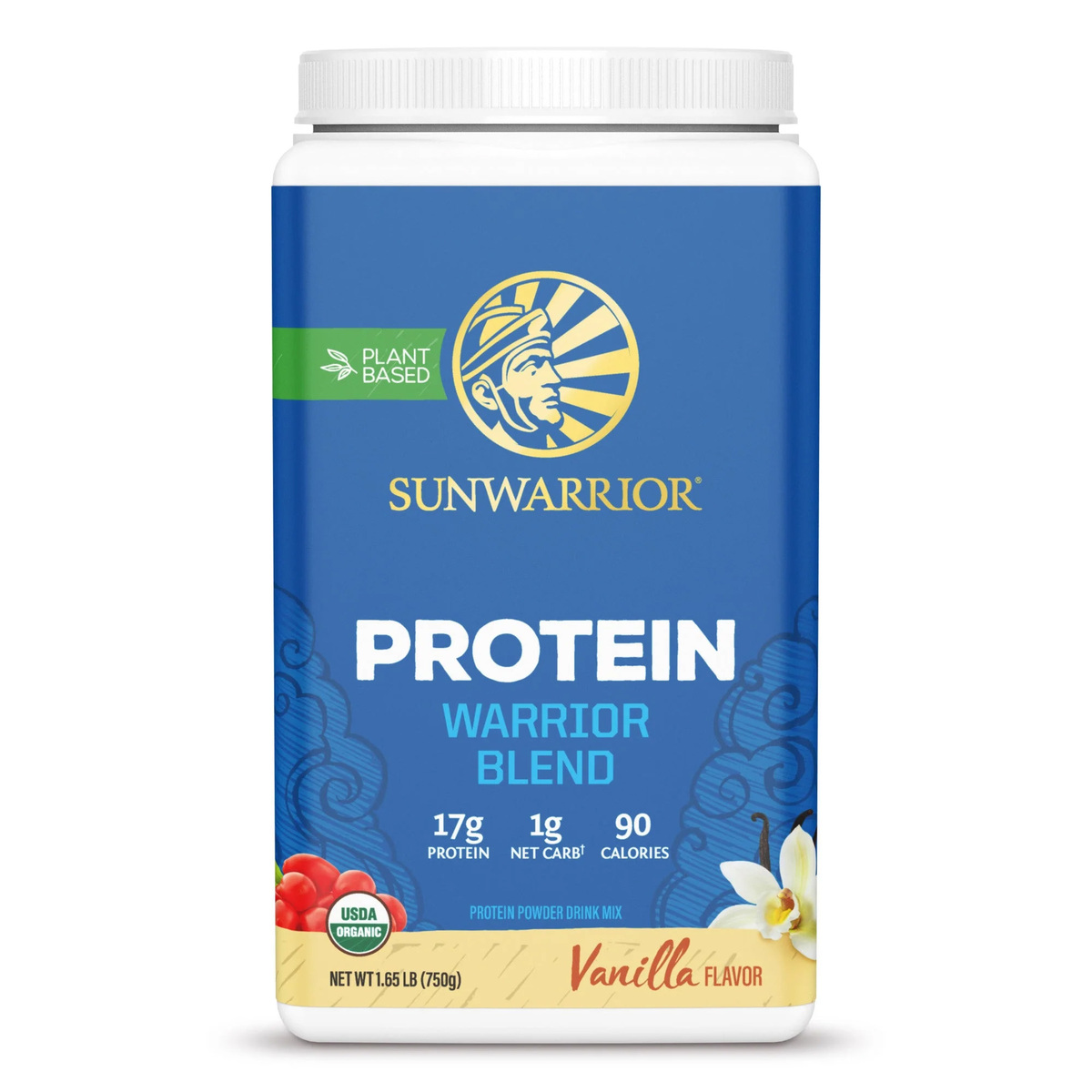 اشتري قم بشراء Sunwarrior Vanilla Flavor Protein Warrior Blend Organic, 750 g Online at Best Price من الموقع - من لولو هايبر ماركت Sports Nutrition في الامارات