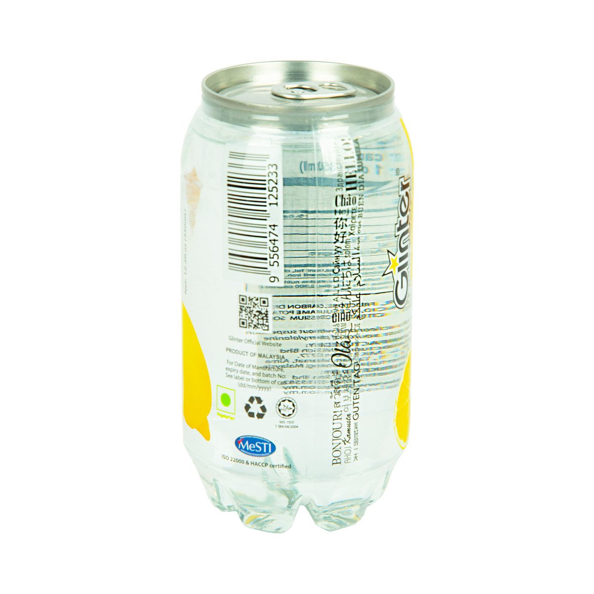 Glinter Sparkling Beverage with Lemon Flavour, 350 ml