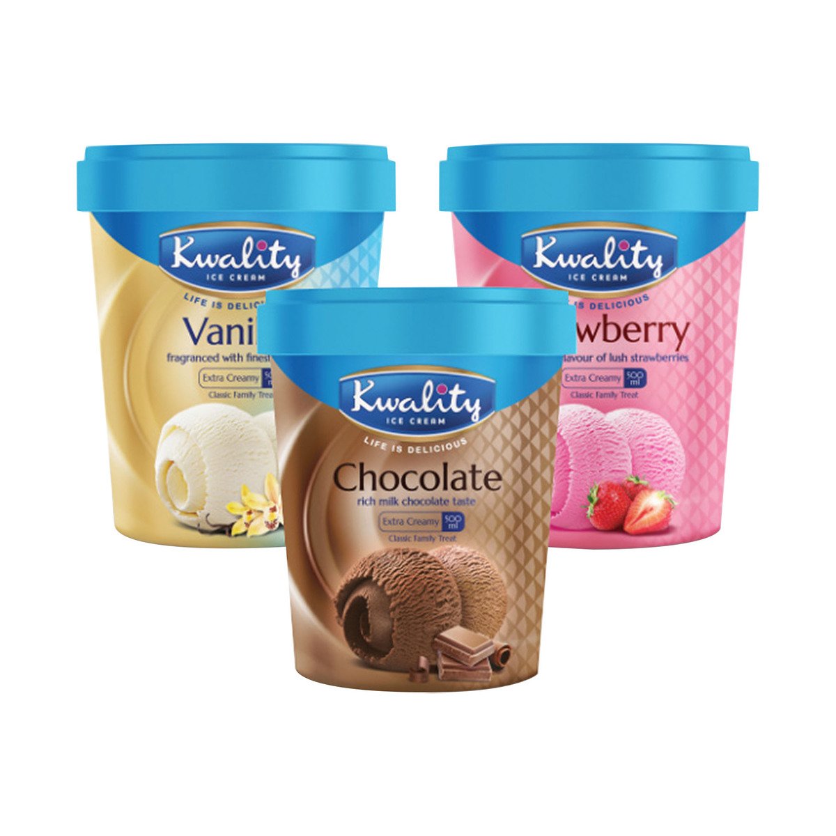 Kwality Ice Cream Assorted 3 x 500 ml