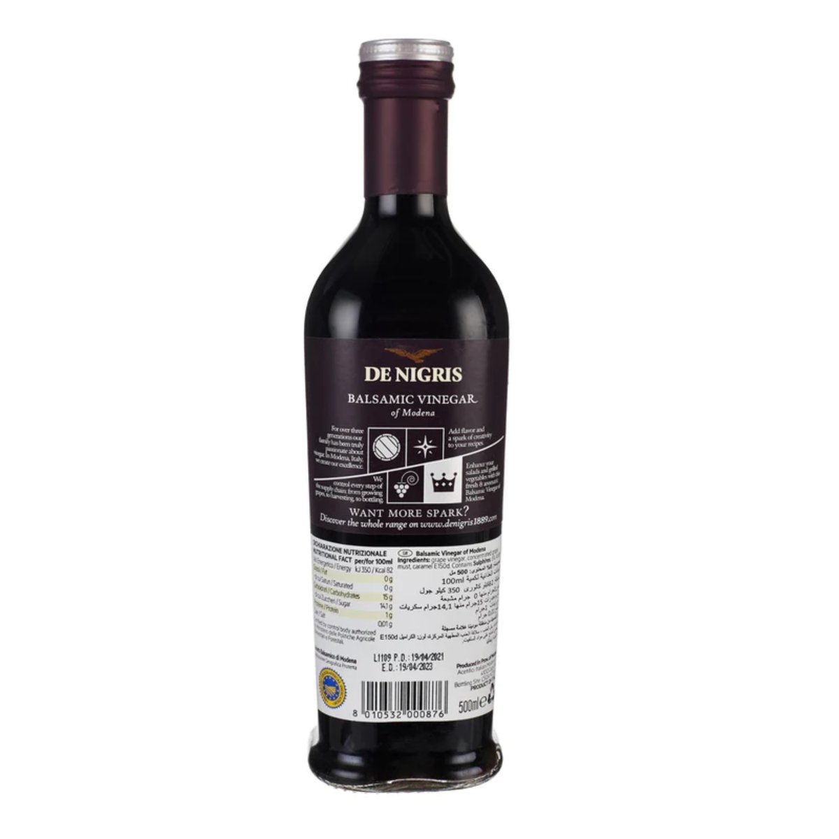 De Nigris Balsamic Vinegar 500 ml