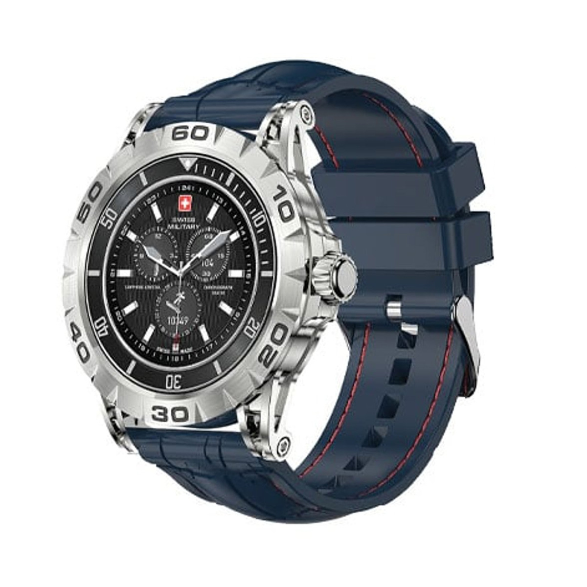 Swiss Military Smart Watch Silicone Strap DOM 2 Blue