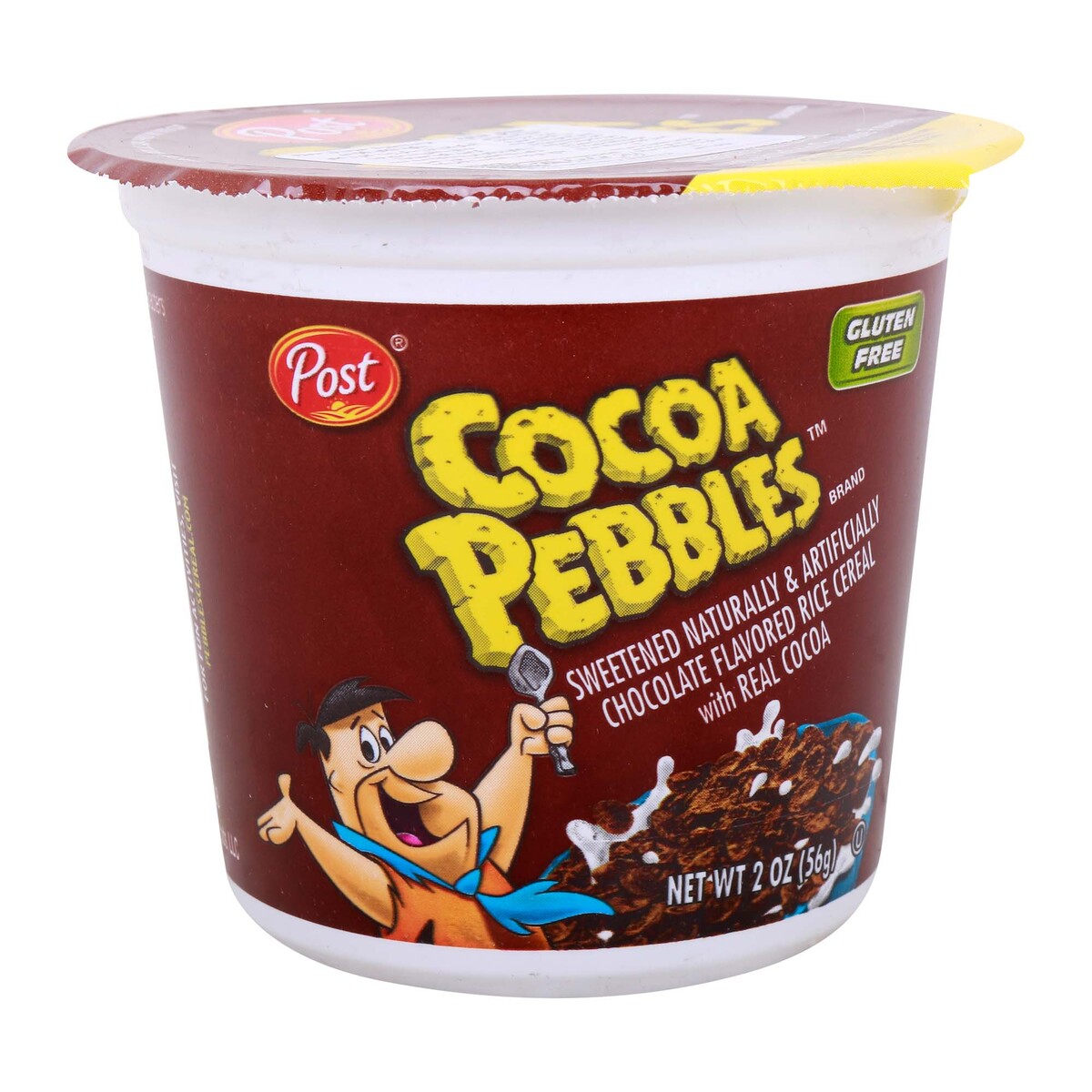 Post Cocoa Pebbles Sweetened Naturally & Artificially Chocolate Flavored Rice Cereal with Real Cocoa 56 g