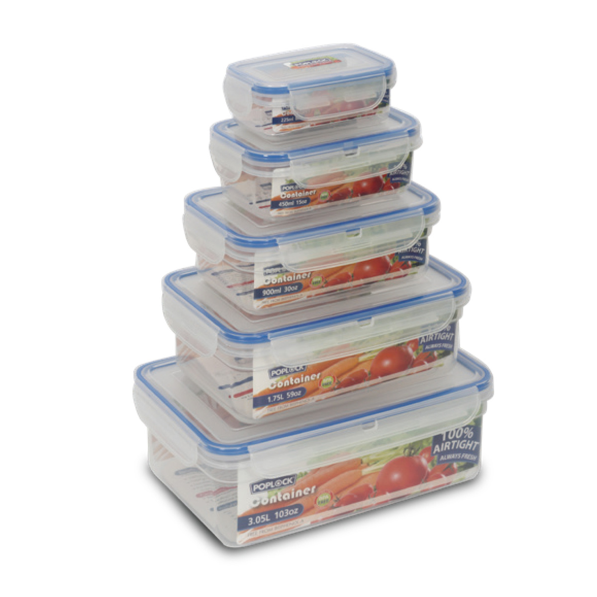 Poplock Food Container 5pcs Set 9121-25