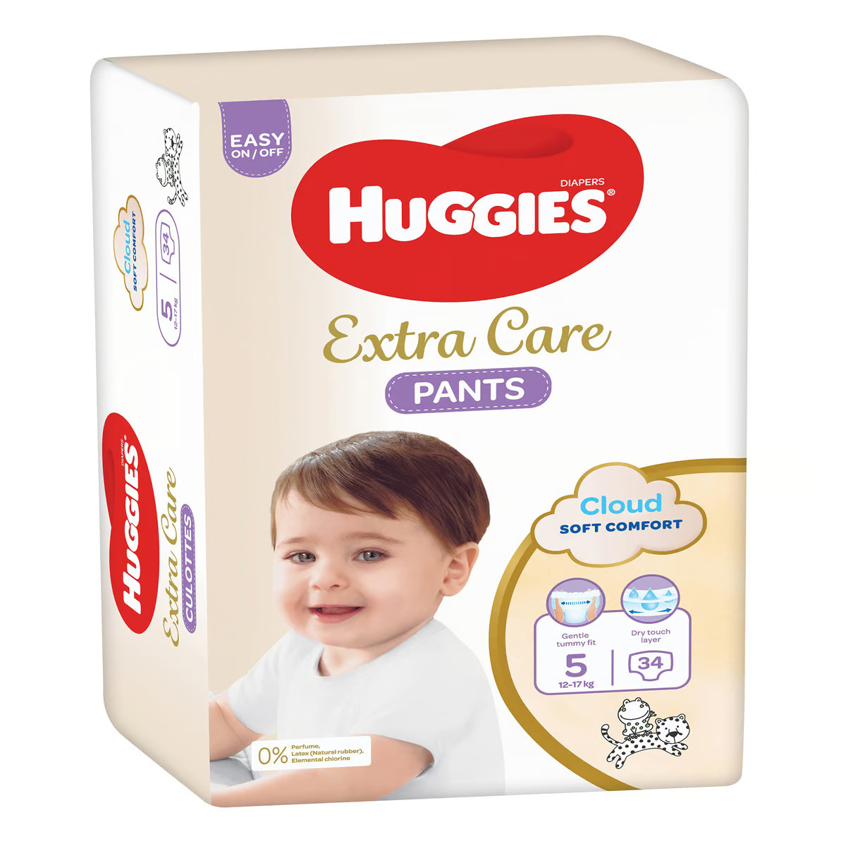 Huggies Extra Care Diaper Pants Size 5, 12-17 kg Value Pack 2 x 34 pcs