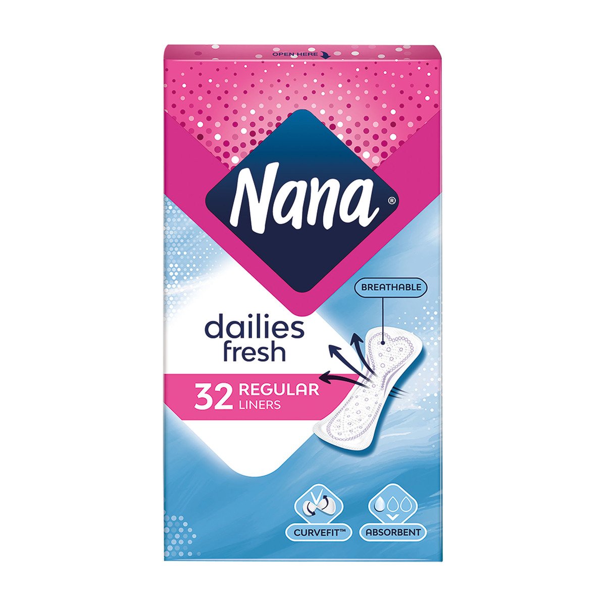 Nana Dailies Fresh Normal Panty Liners 32 pcs