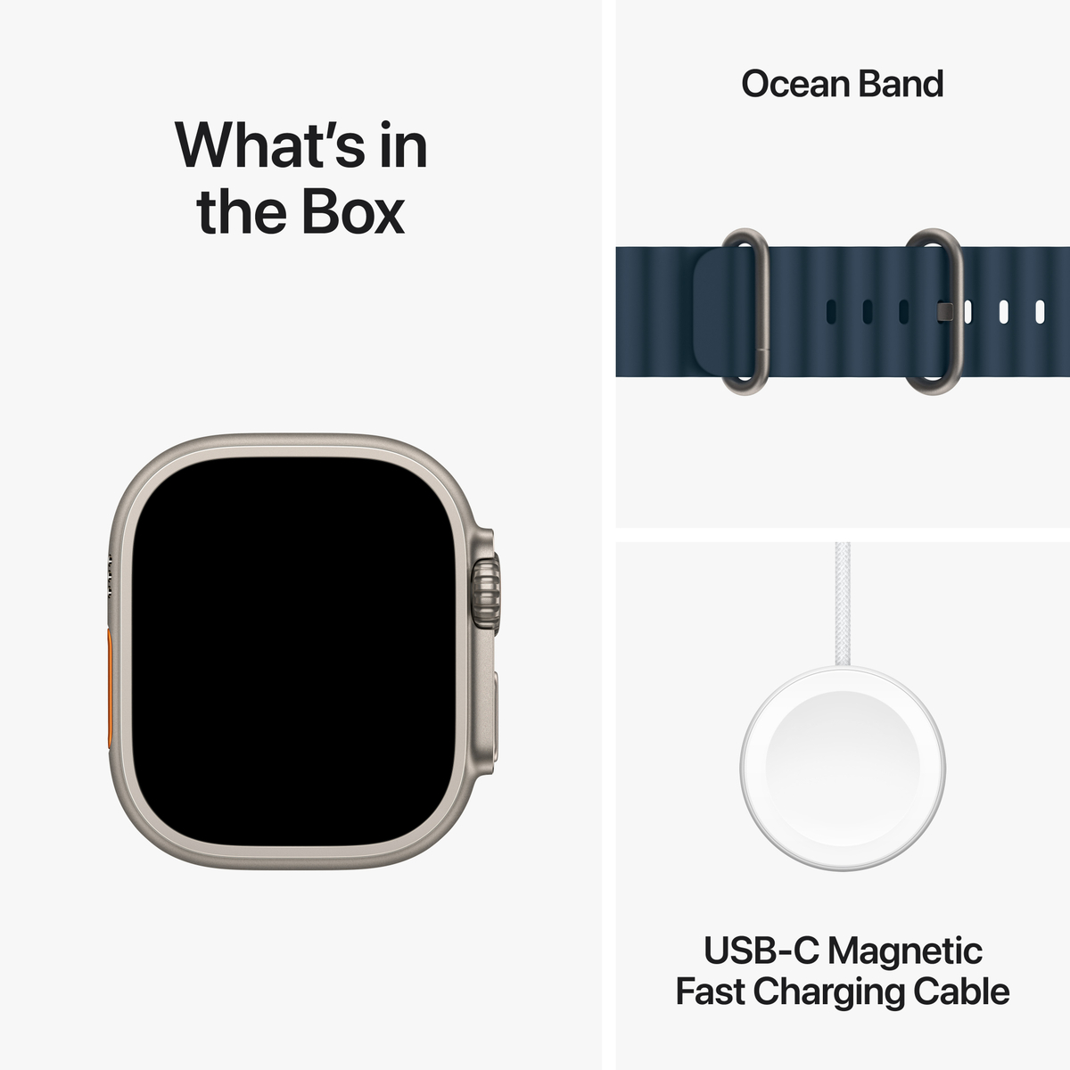 Apple Watch Ultra 2 GPS + Cellular, Titanium Case with Blue Ocean Band, 49 mm, MREG3AE/A