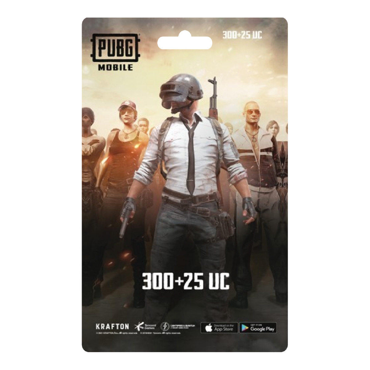 PUBG Mobile 300+25 UC Digital Gift Card, 5$