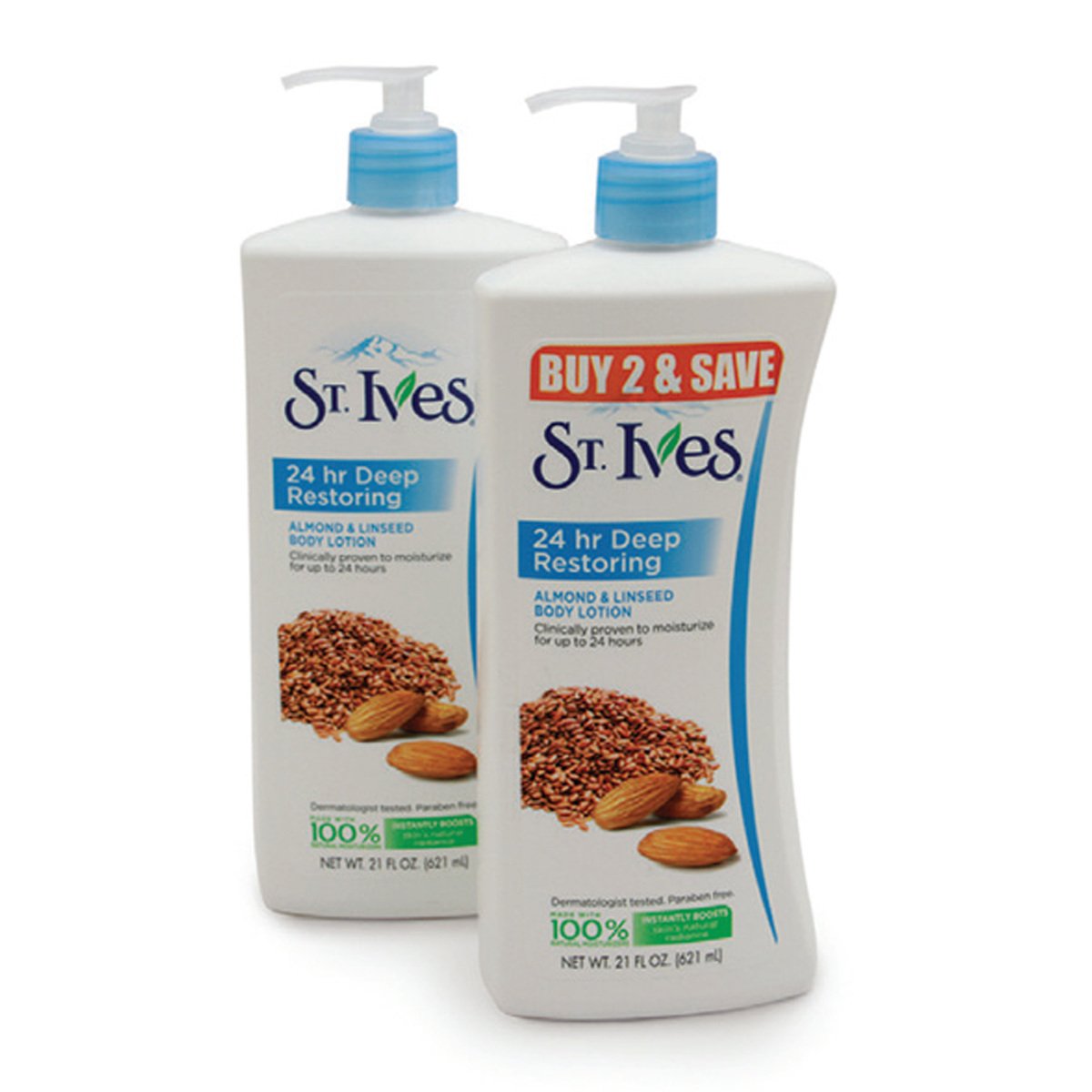 St Ives Body Lotion Assorted 621 ml 1+1