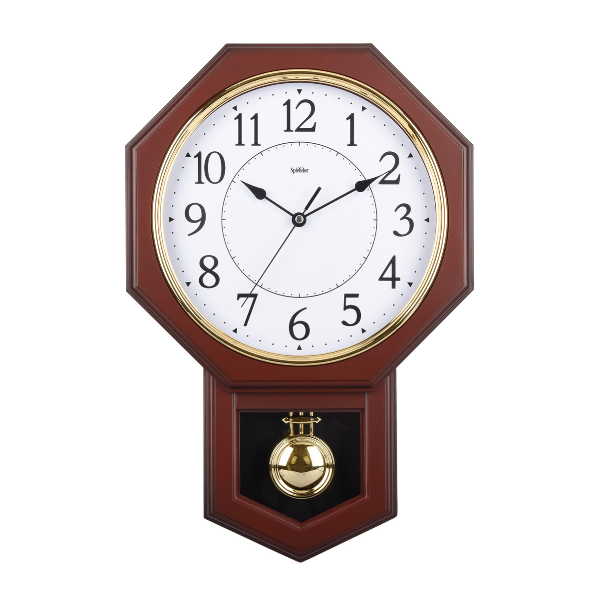 Splendor Lucy Wall Clock, 45 cm, Brown, PW302-1738-2