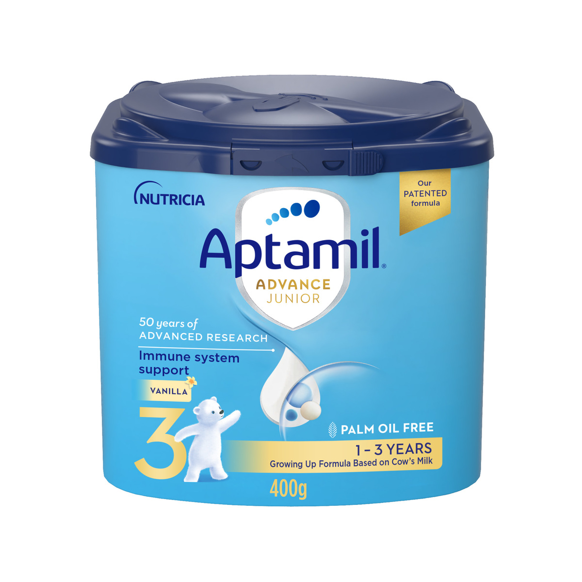Aptamil Advance Junior Stage 3 Growing Up Formula Vanilla Flavour From 1-3 Years 400 g