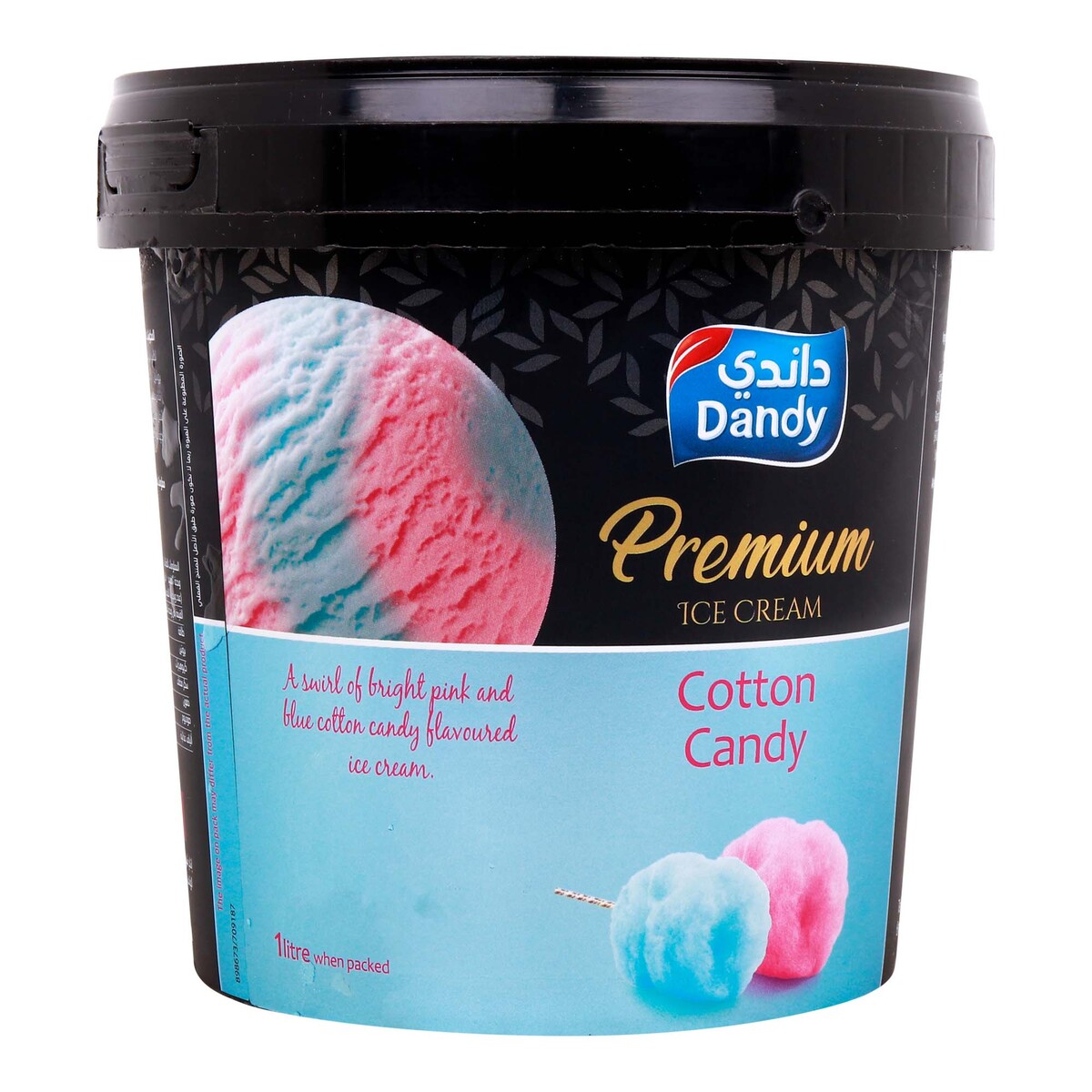 Dandy Premium Cotton Candy Ice Cream, 1 Litre