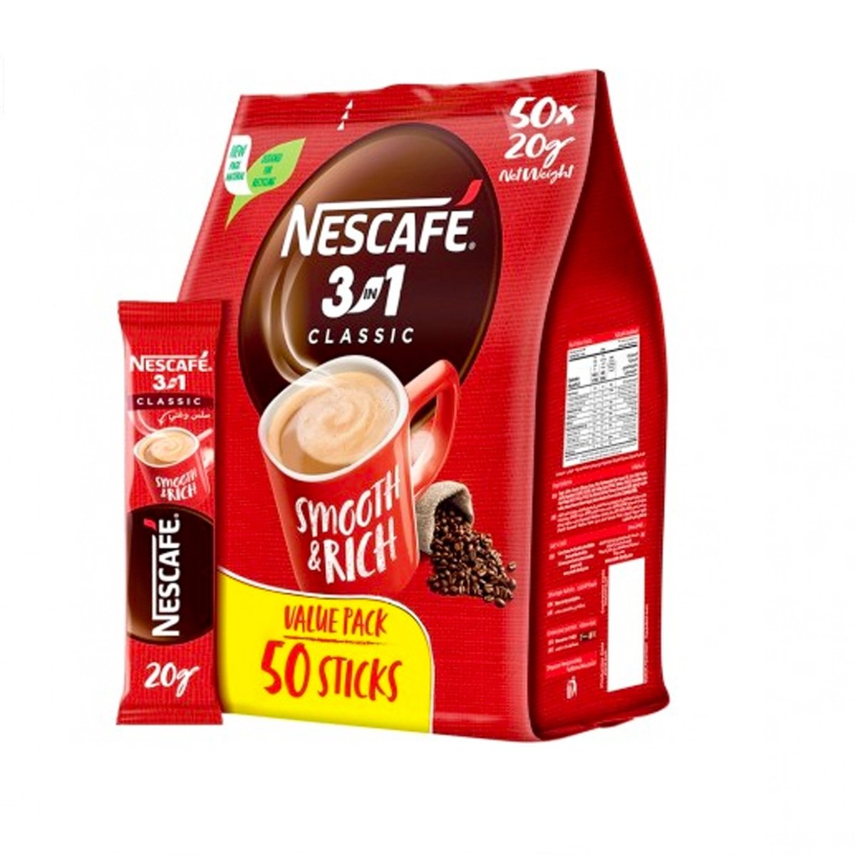Nescafe Classic 3in1 Coffee Mix Value Pack 50 x 20 g