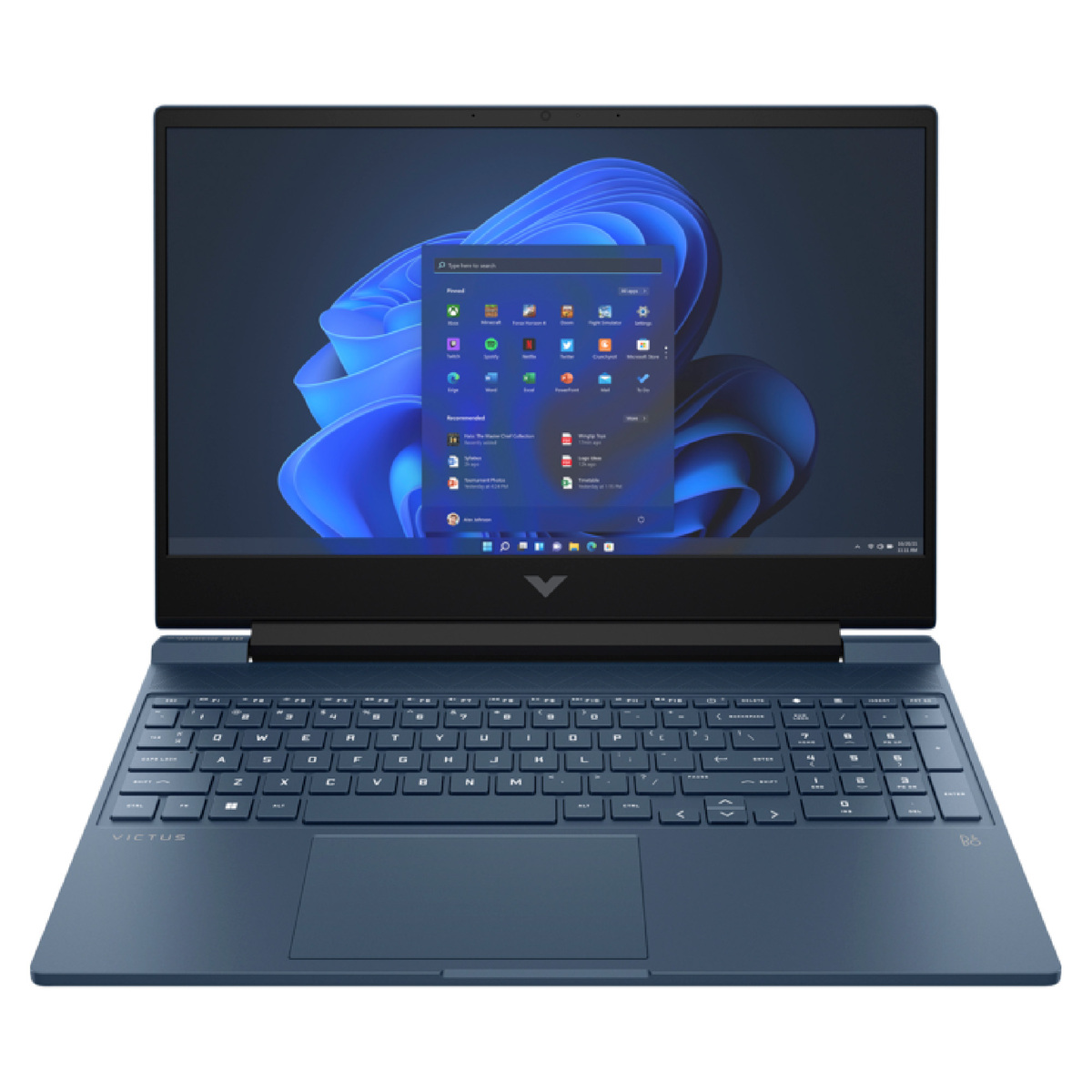 Victus Gaming Laptop 15fb0014, Windows 11 Home, 15.6",AMD Ryzen 7-5800H, 16GB RAM, 512GB SSD, 4GB NVIDIA® GeForce RTX™ 3050, FHD, Performance blue