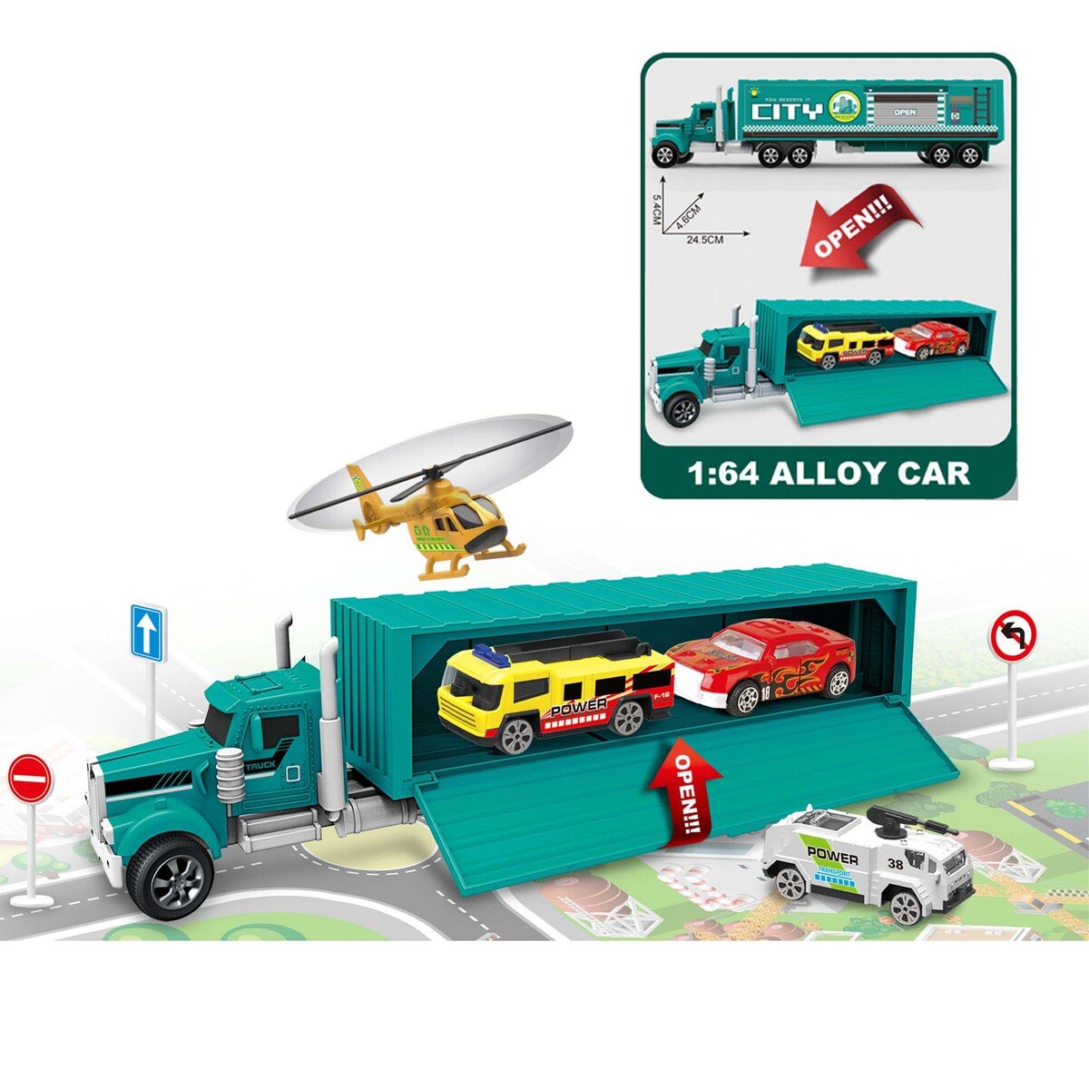 Skid Fusion Truck With Map Play Set 660-A350