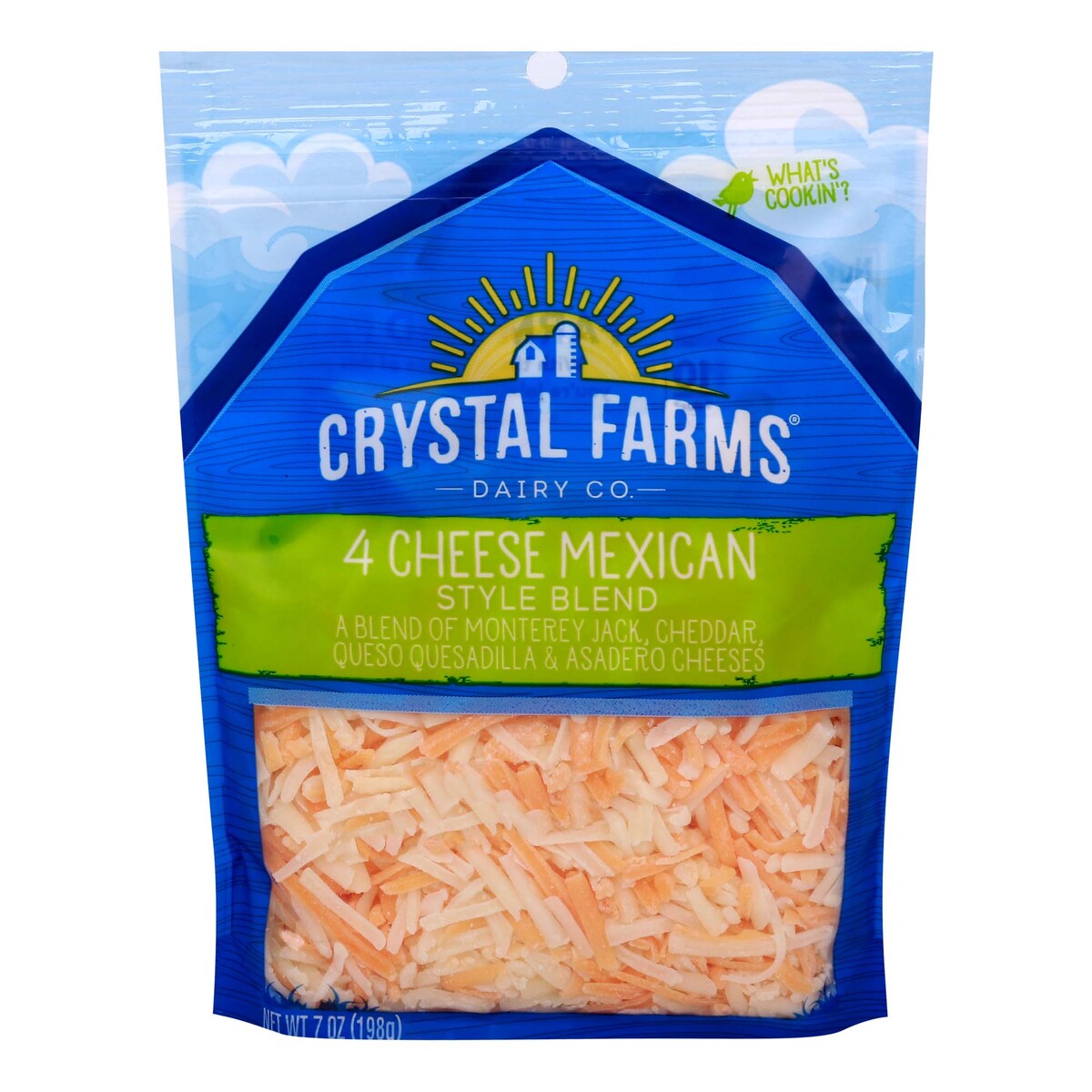 Crystal Farms 4 Cheese Mexican Style Blend, 198 g