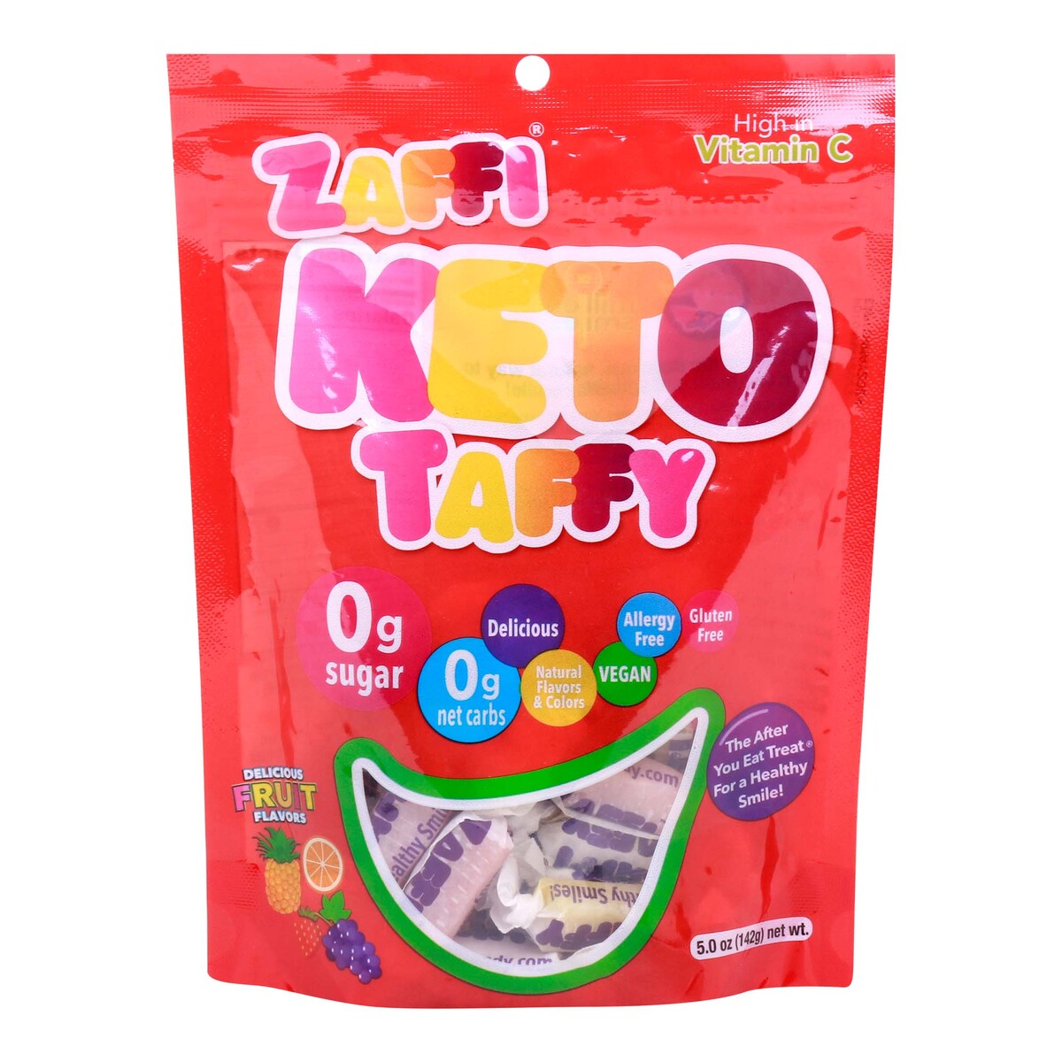 Zolli Zaffi Keto Taffy Fruit Flavors 142 g