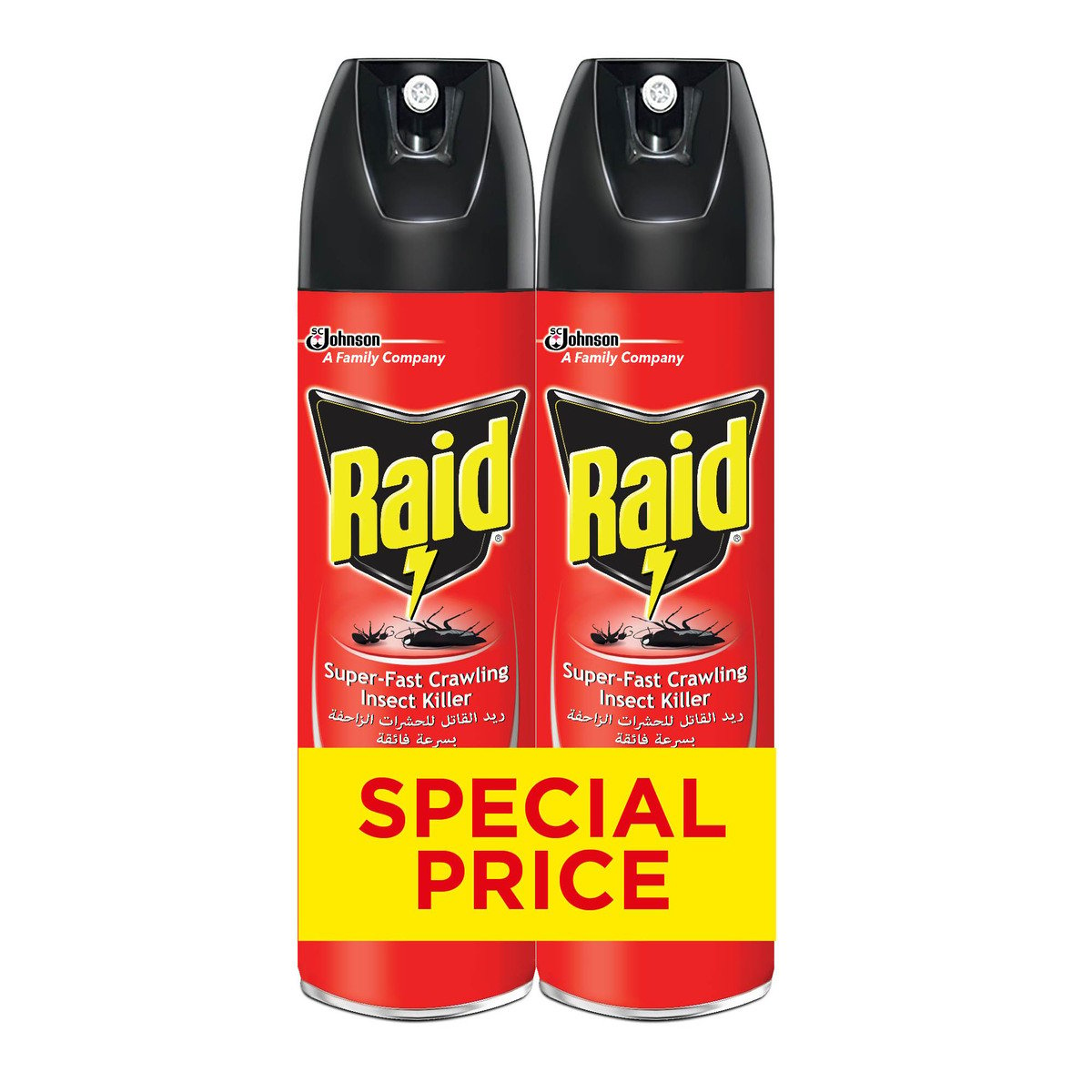 Raid Super Fast Crawling Insect Killer Value Pack 2 x 300 ml