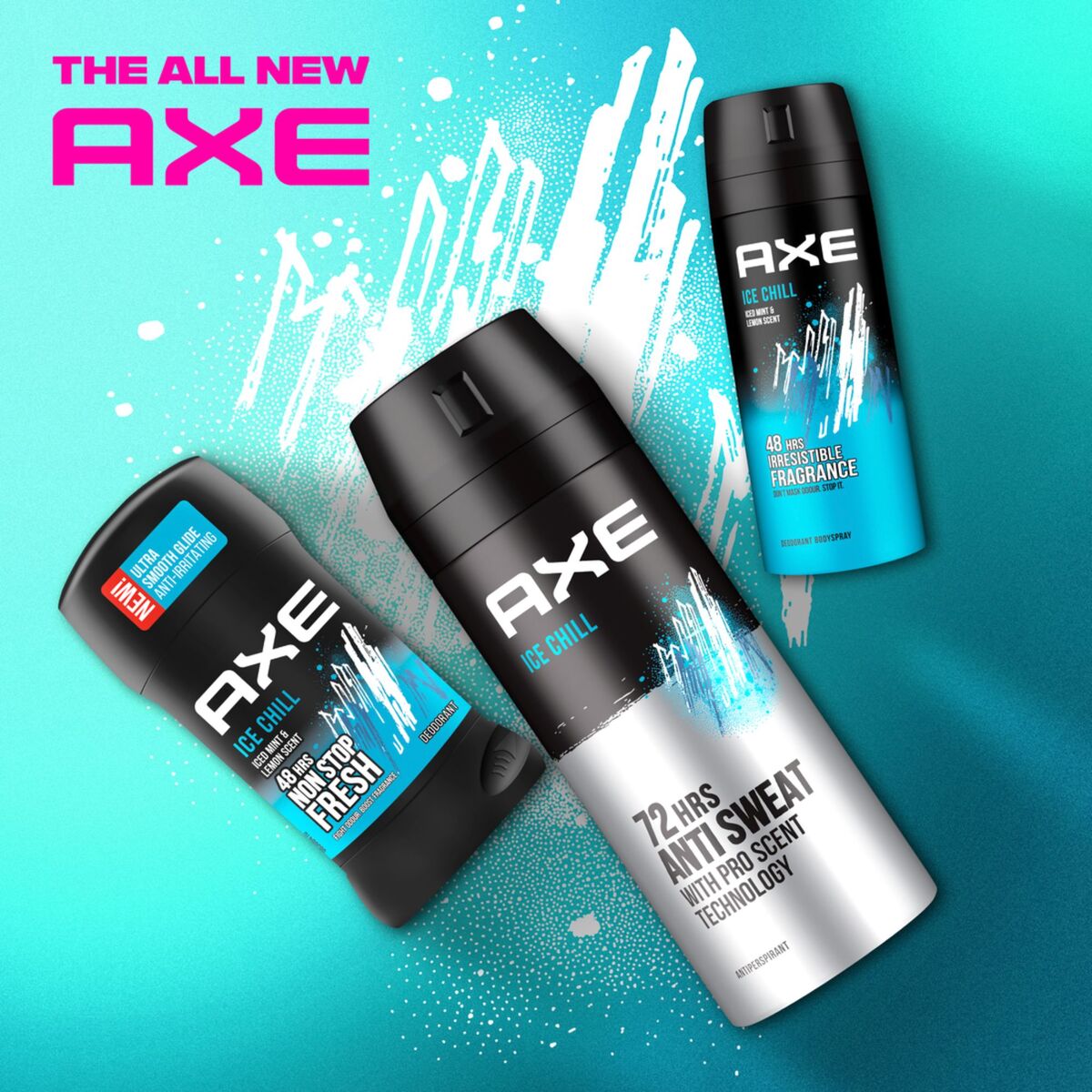 Axe Men Antiperspirant Deodorant Spray Ice Chill 72 Hours Anti-Sweat 150 ml