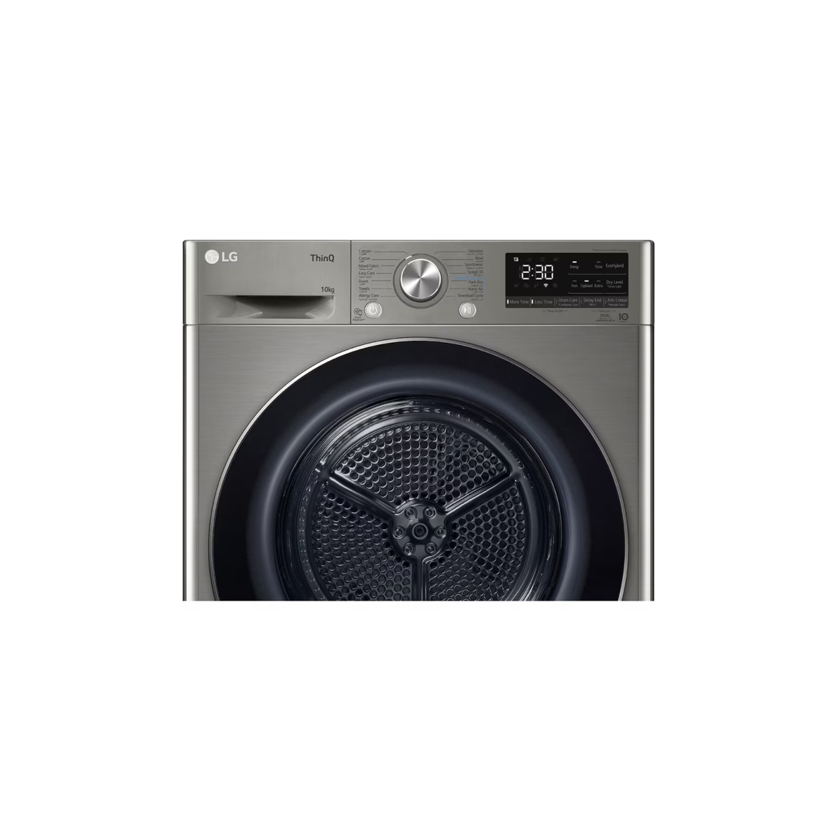 LG Front Load Dual Inverter Dryer (2024), 10 Kg, Sensor Dry, Allergy Care, Drum Care, ThinQ (Wi-Fi), Platinum Color, RH10V9PV2W