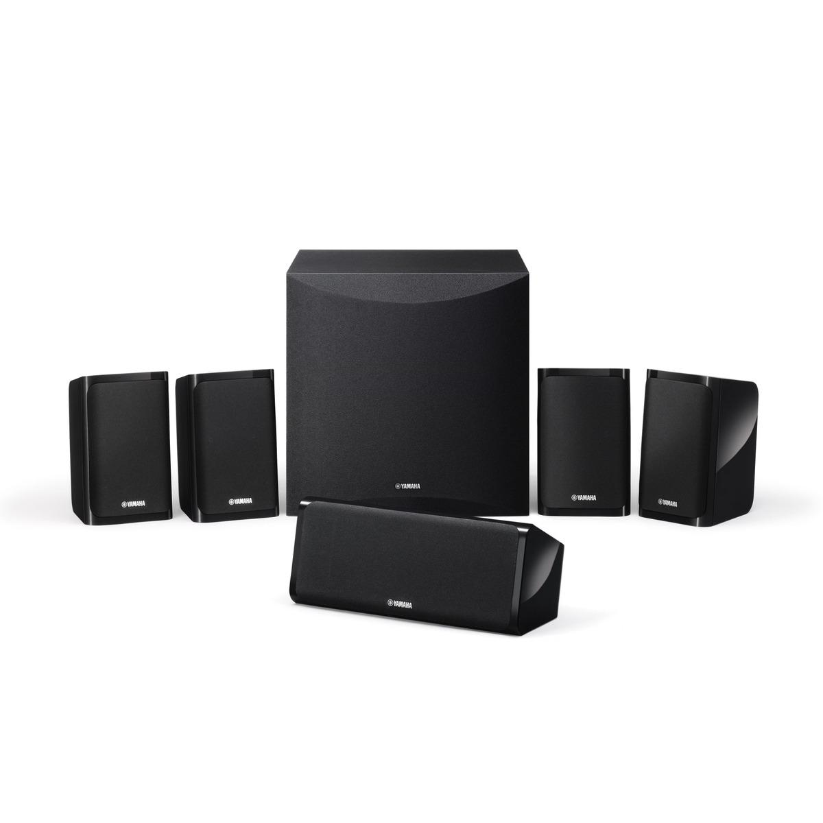 Yamaha 5.1-channel Speaker System, Black, NS-P41 + Yamaha 5.1 Channel 4K Ultra HD AV Receiver, Black, RX-V385