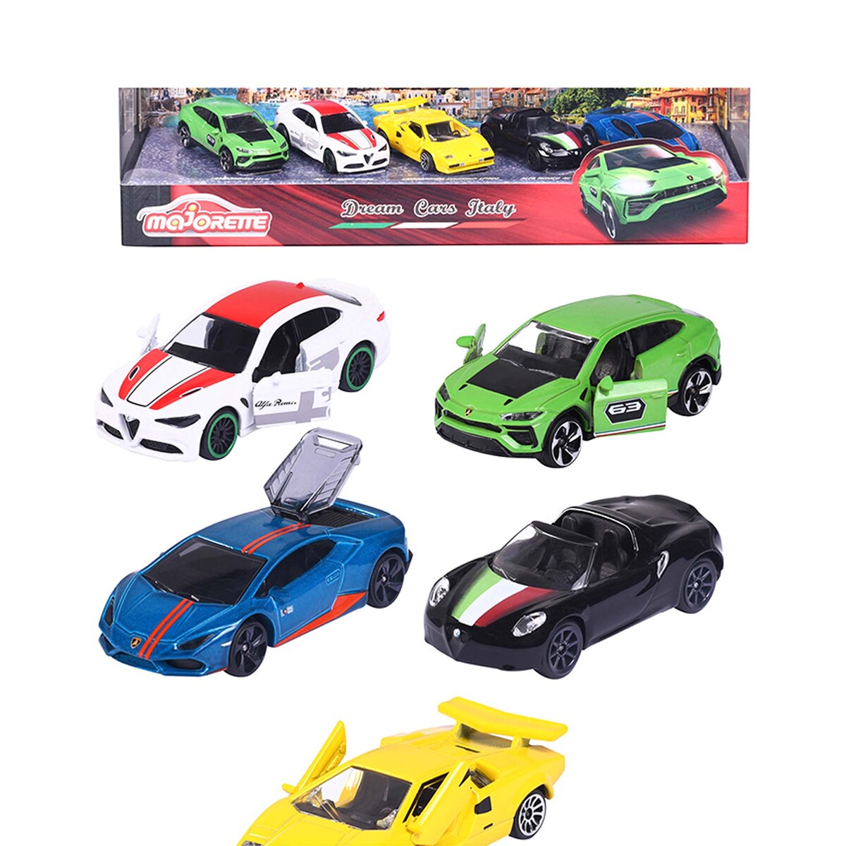Majorette Dream Cars Italy, 5 Pcs Giftpack, Assorted, 212053178