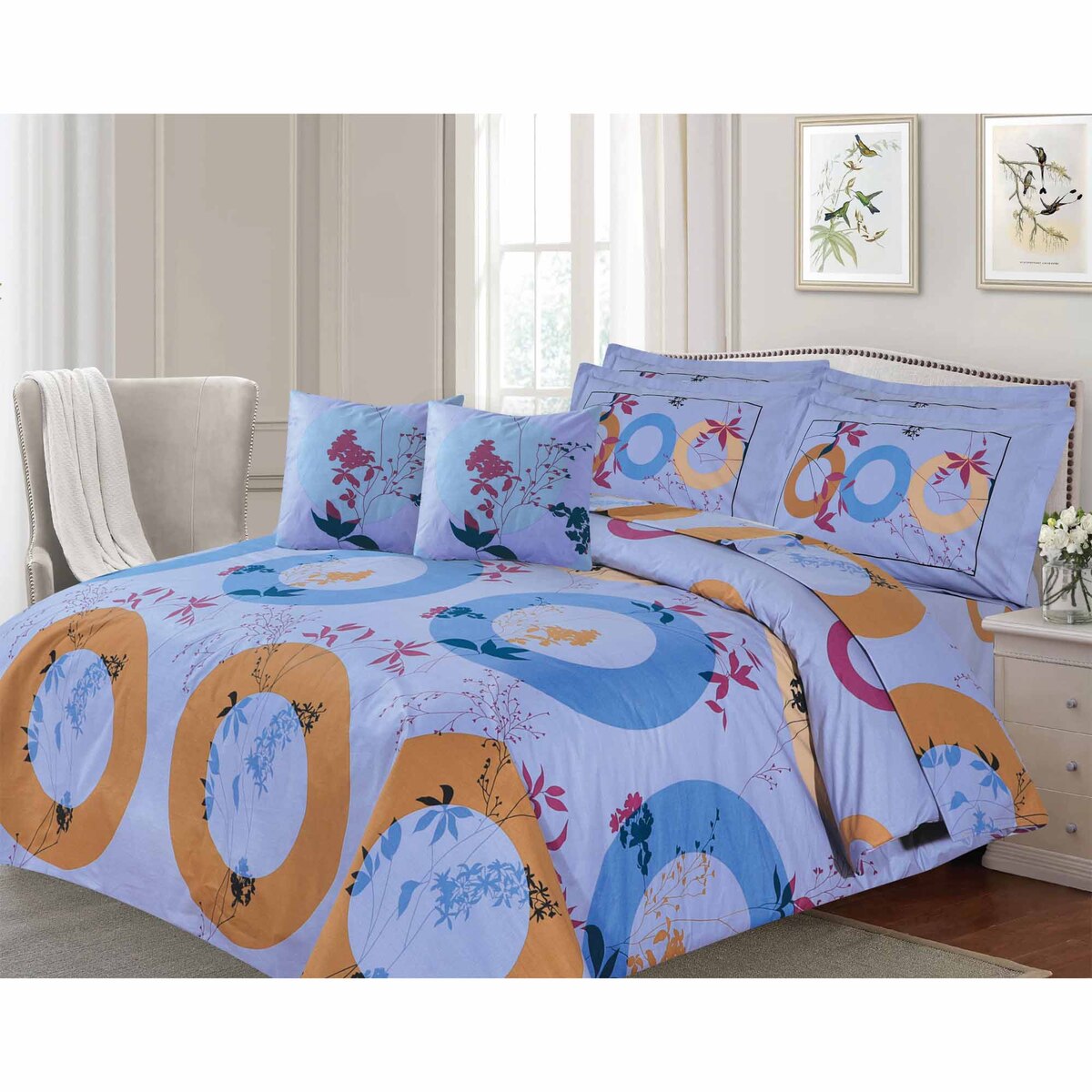 Barbarella Cotton Comforter (220x240cm) Double 6pcs Set 144TC Sodhi