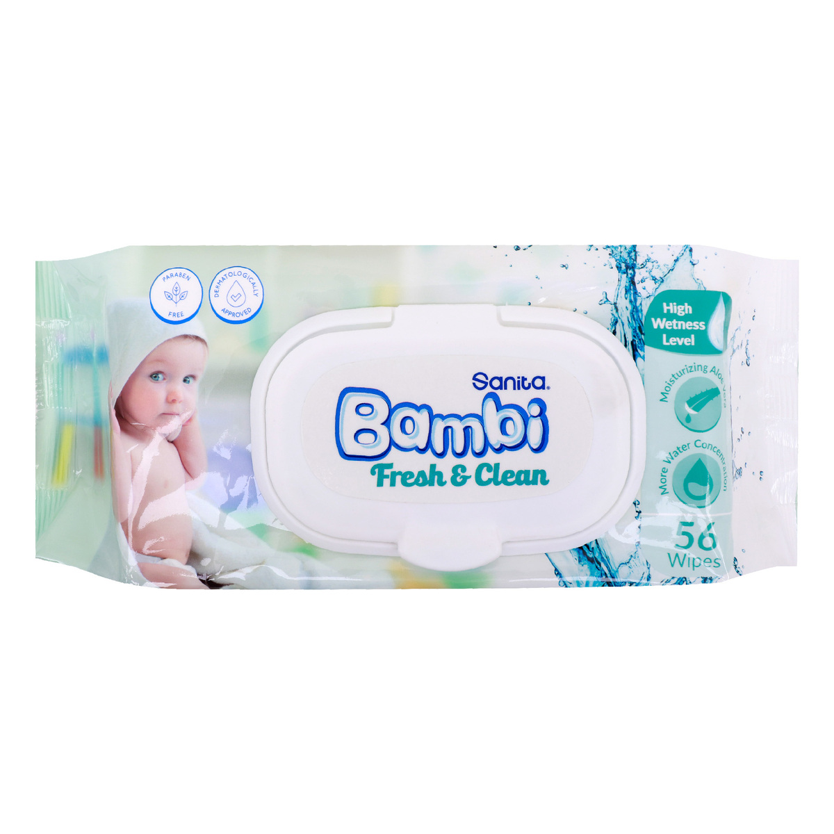 اشتري قم بشراء سانيتا بامبي مناديل مبللة للأطفال 64 قطعة Online at Best Price من الموقع - من لولو هايبر ماركت Baby Wipes في السعودية