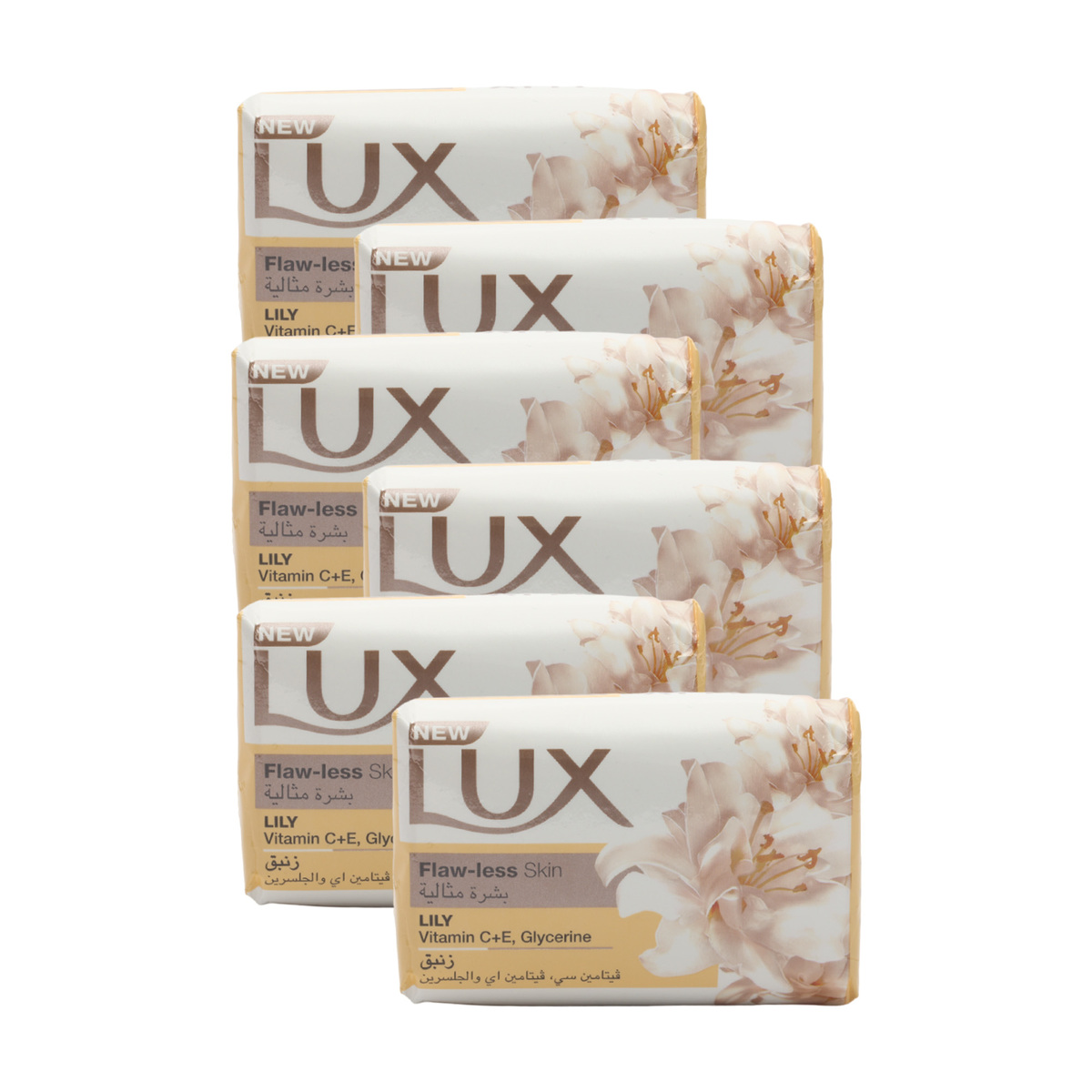 Lux Soap Flawless Lily Value Pack 6 x 170 g