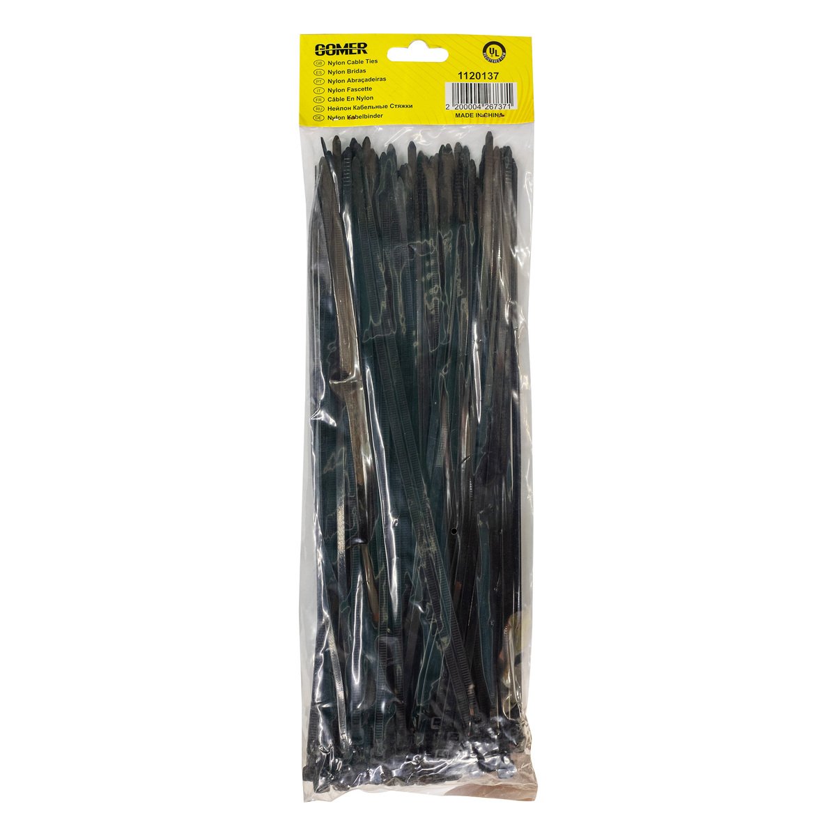 اشتري قم بشراء جومر ربطة كيبل 4.8 × 300 ملم أسود 100 قطعة Online at Best Price من الموقع - من لولو هايبر ماركت Tools & Hardware في السعودية