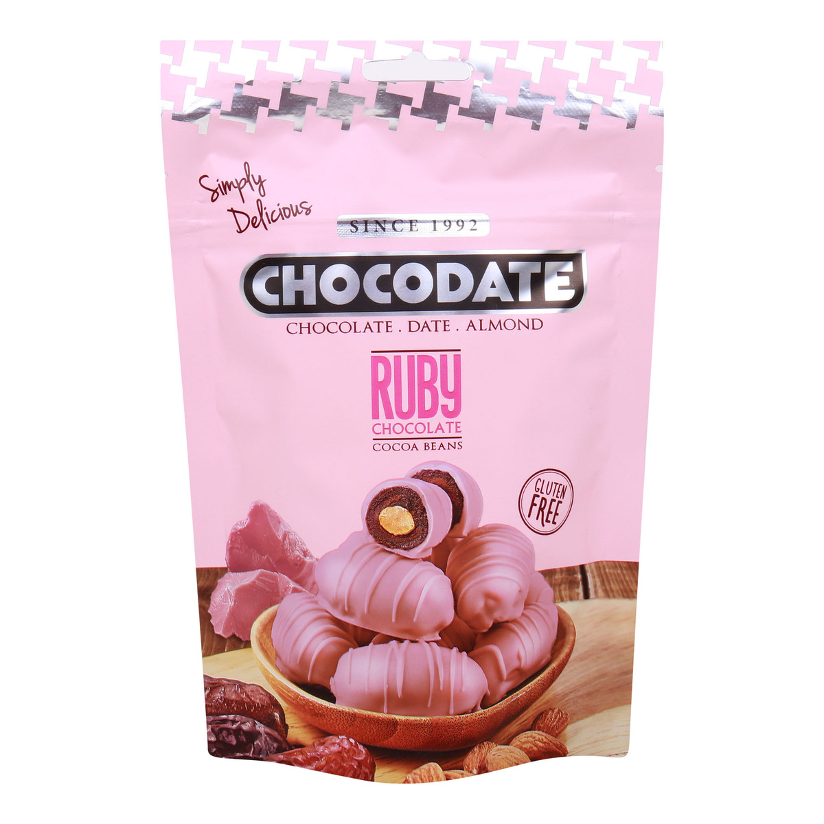 Chocodate Ruby Chocolate Gluten Free 90 g