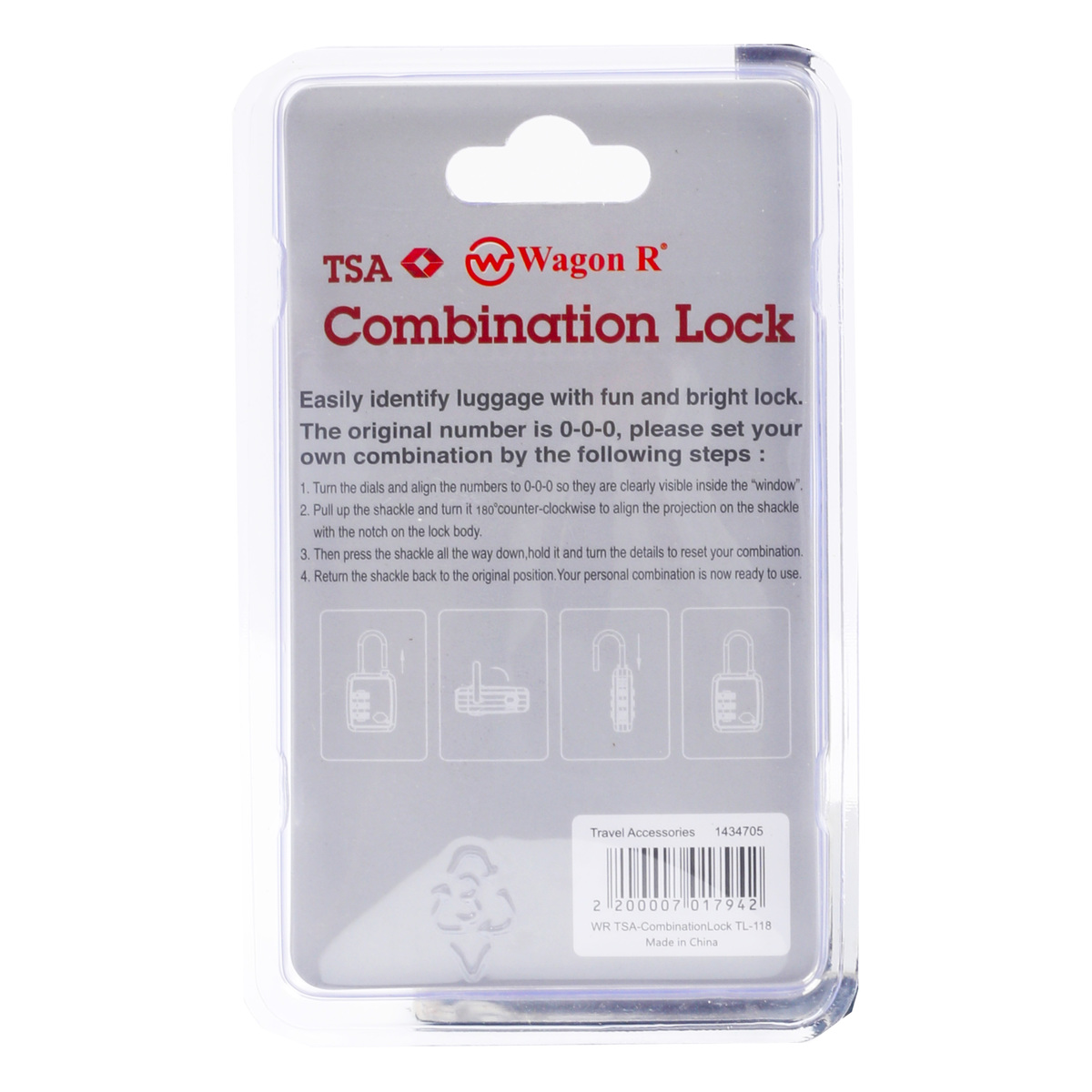 Wagon R TSA Combination Lock TL-118