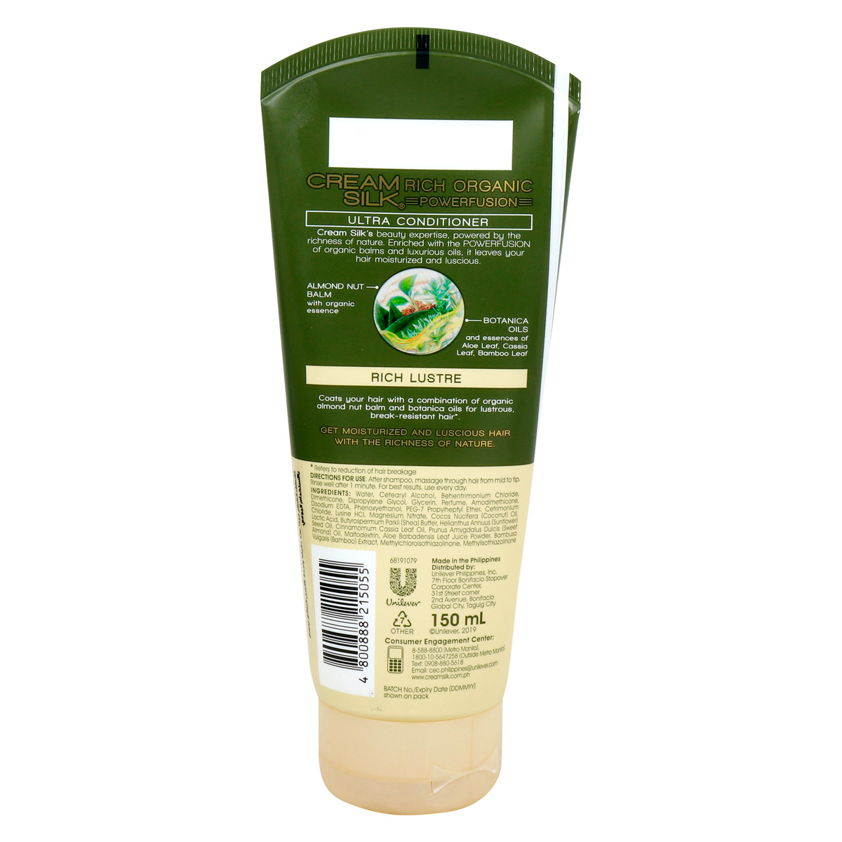 Cream Silk Rich Organic Powerfusion Rich Lustre Conditioner 150 ml