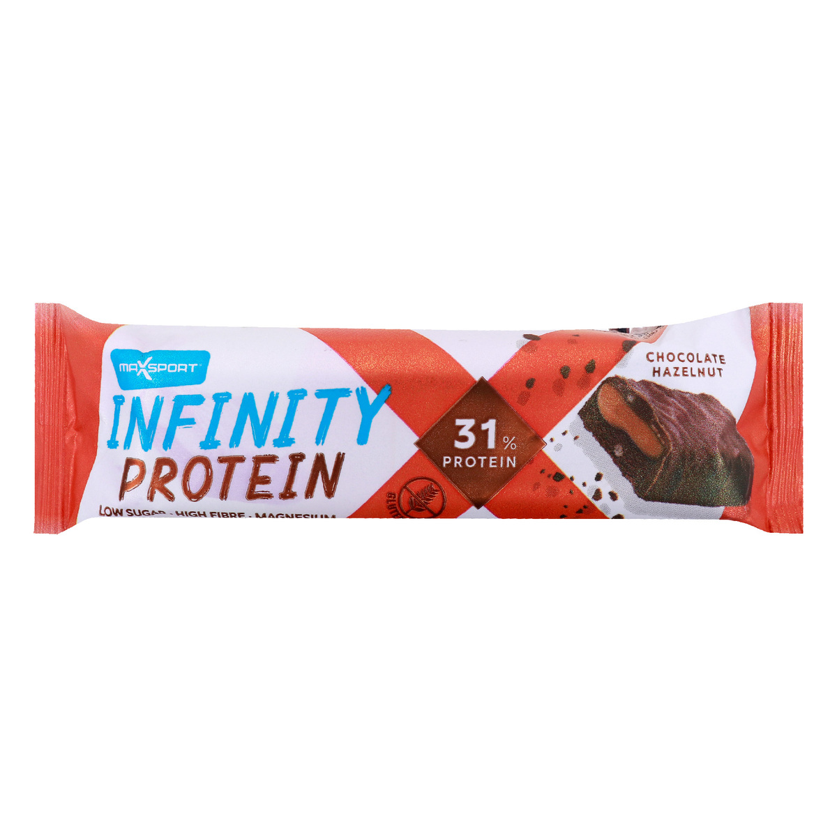 ماكس سبورت إنفينيتي بروتين بار بالشوكولاتة والبندق 55 جم