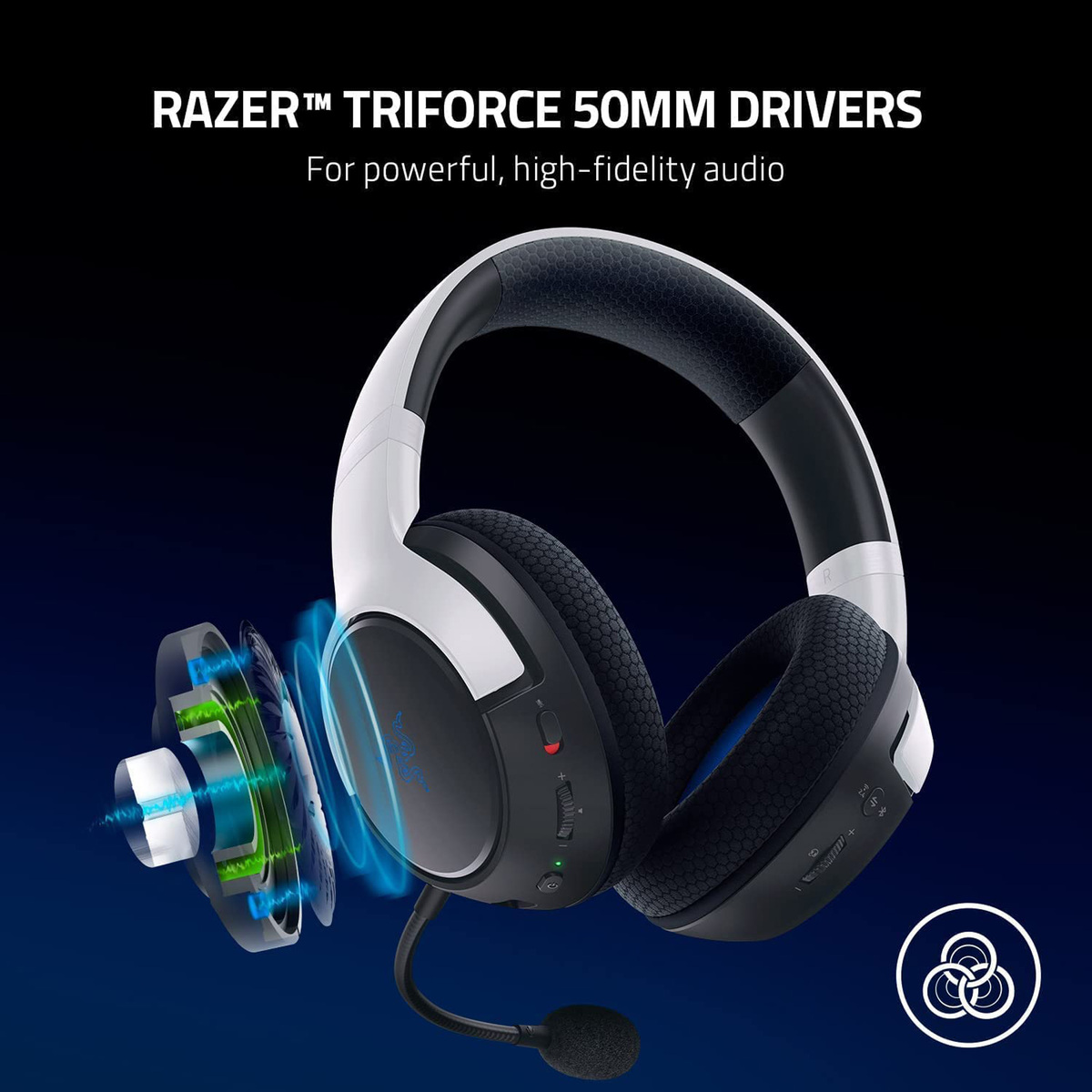 Razer Kaira X Wired Headset for PlayStation 5, White