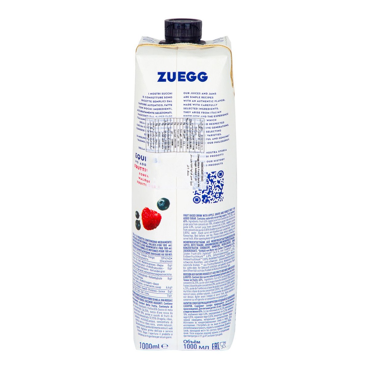 Zuegg Black Forest Juice, No Sugar Added, 1 Litre