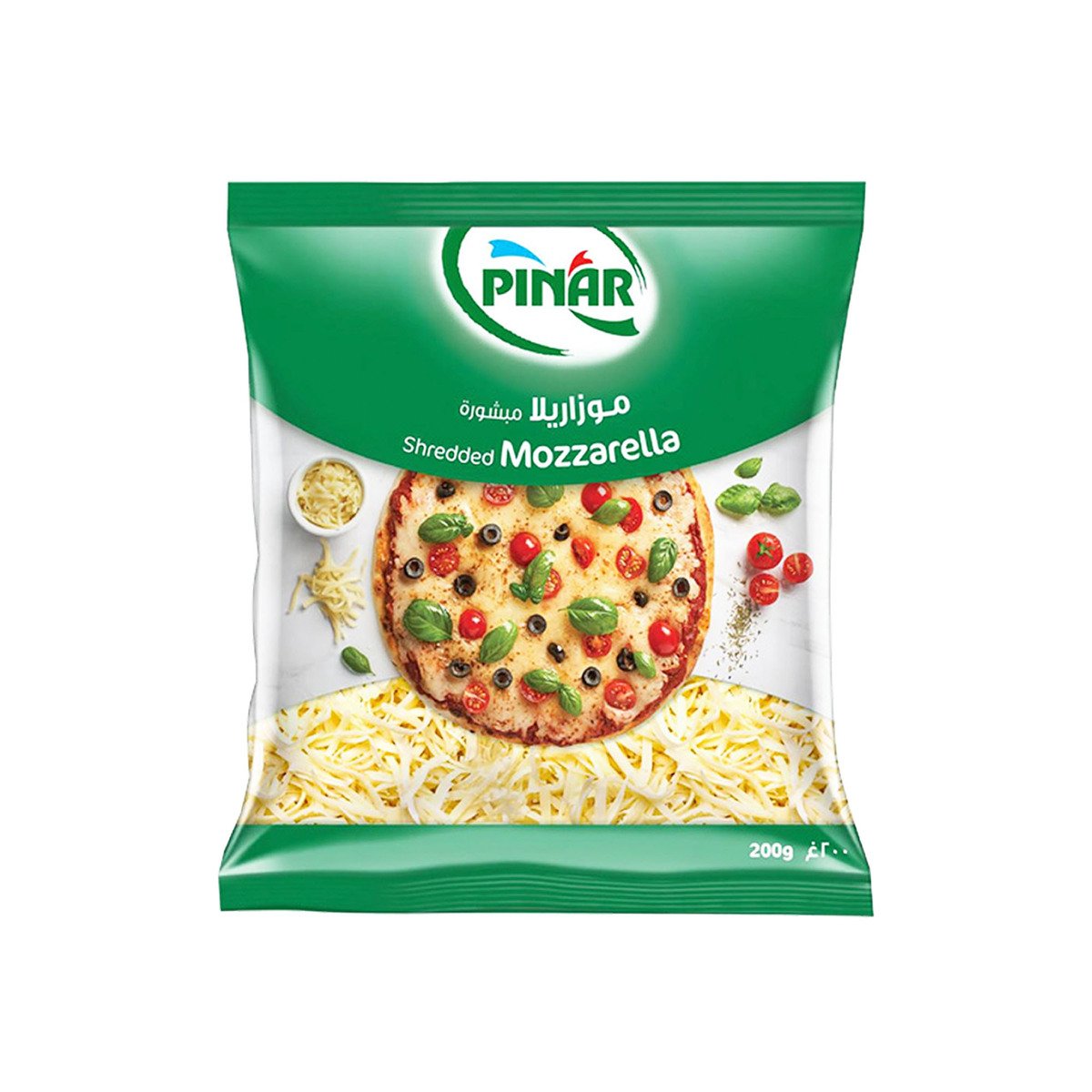 Pinar Shredded Mozzarella Cheese Value Pack 2 x 200 g