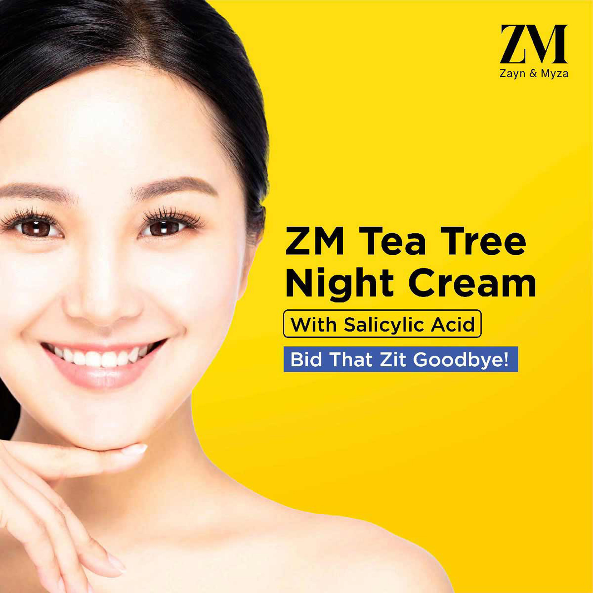 Zayn & Myza Tea Tree Night Cream with Salicylic Acid, Cream, 50 g