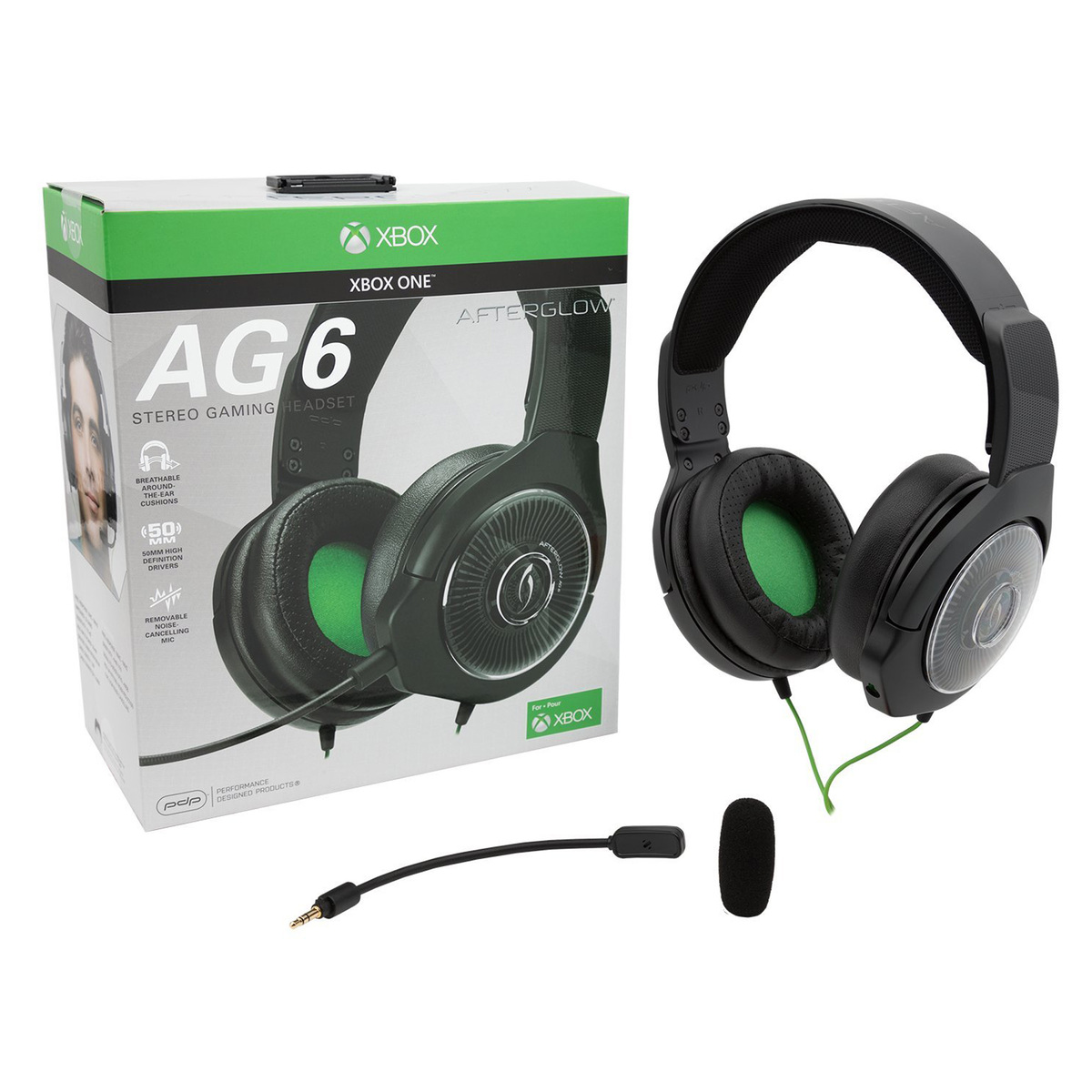 PDP Afterglow AG 6 Stereo Gaming Headset for Xbox One, Black, 048-103
