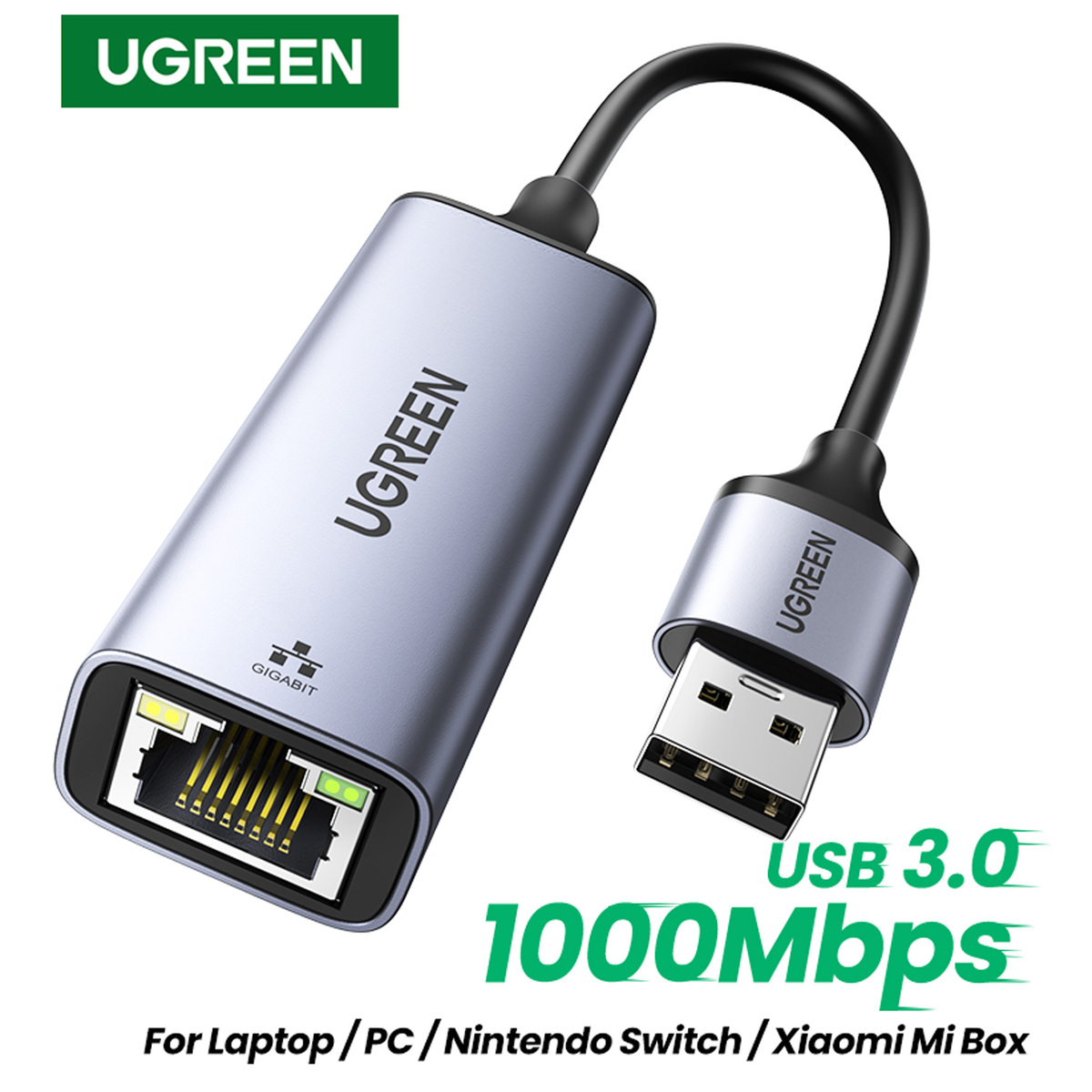 Ugreen USB 3.0 Ethernet Adaptor, 50922