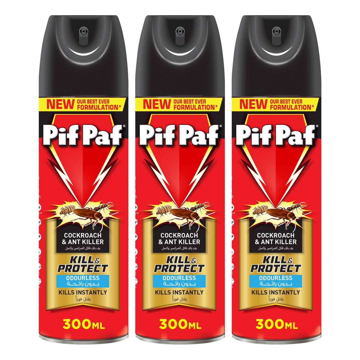Pif Paf Odourless Cockroach & Ant Killer 300 ml 2+1
