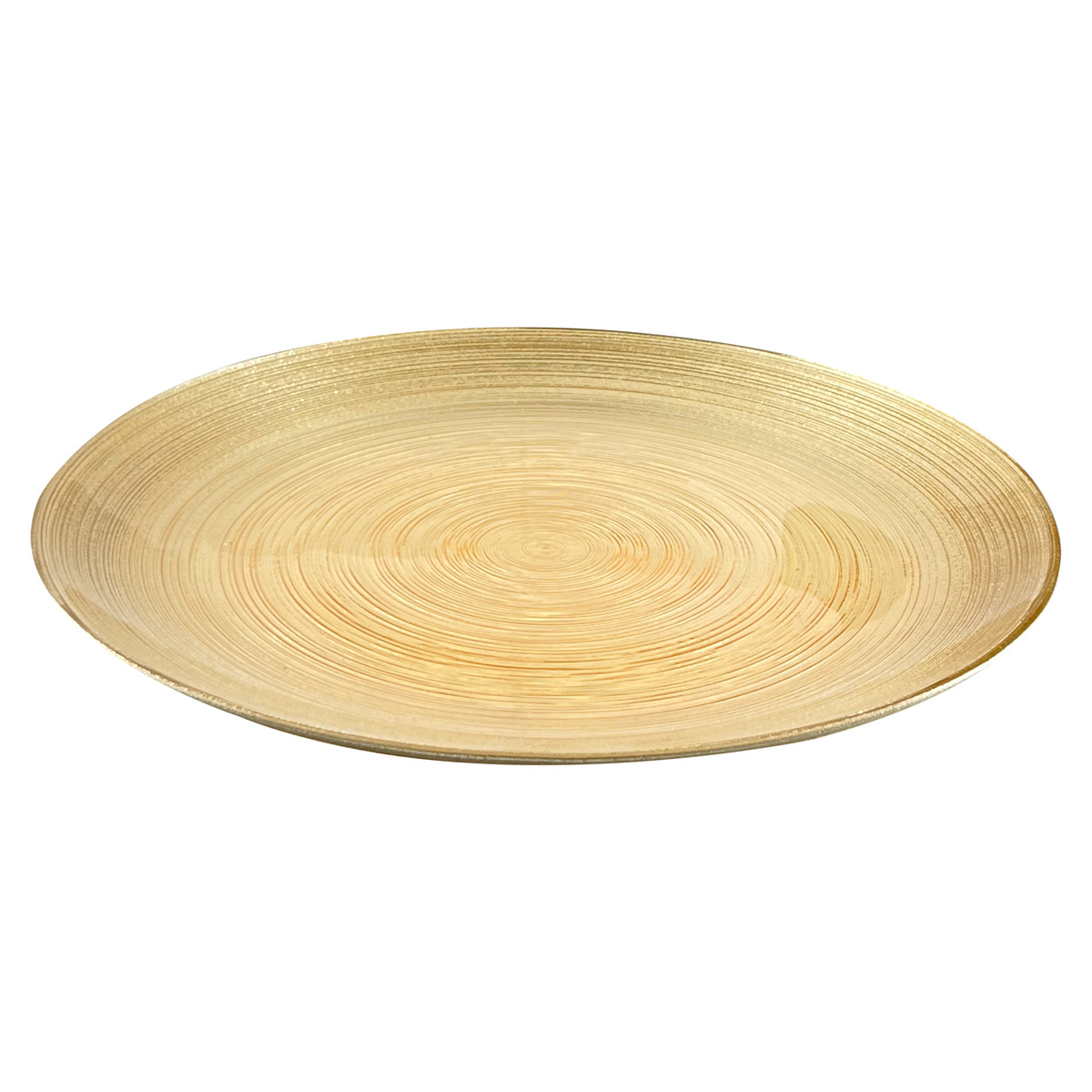 Glascom Decorative Serving Plate, 28 cm, Amber, ARES0557