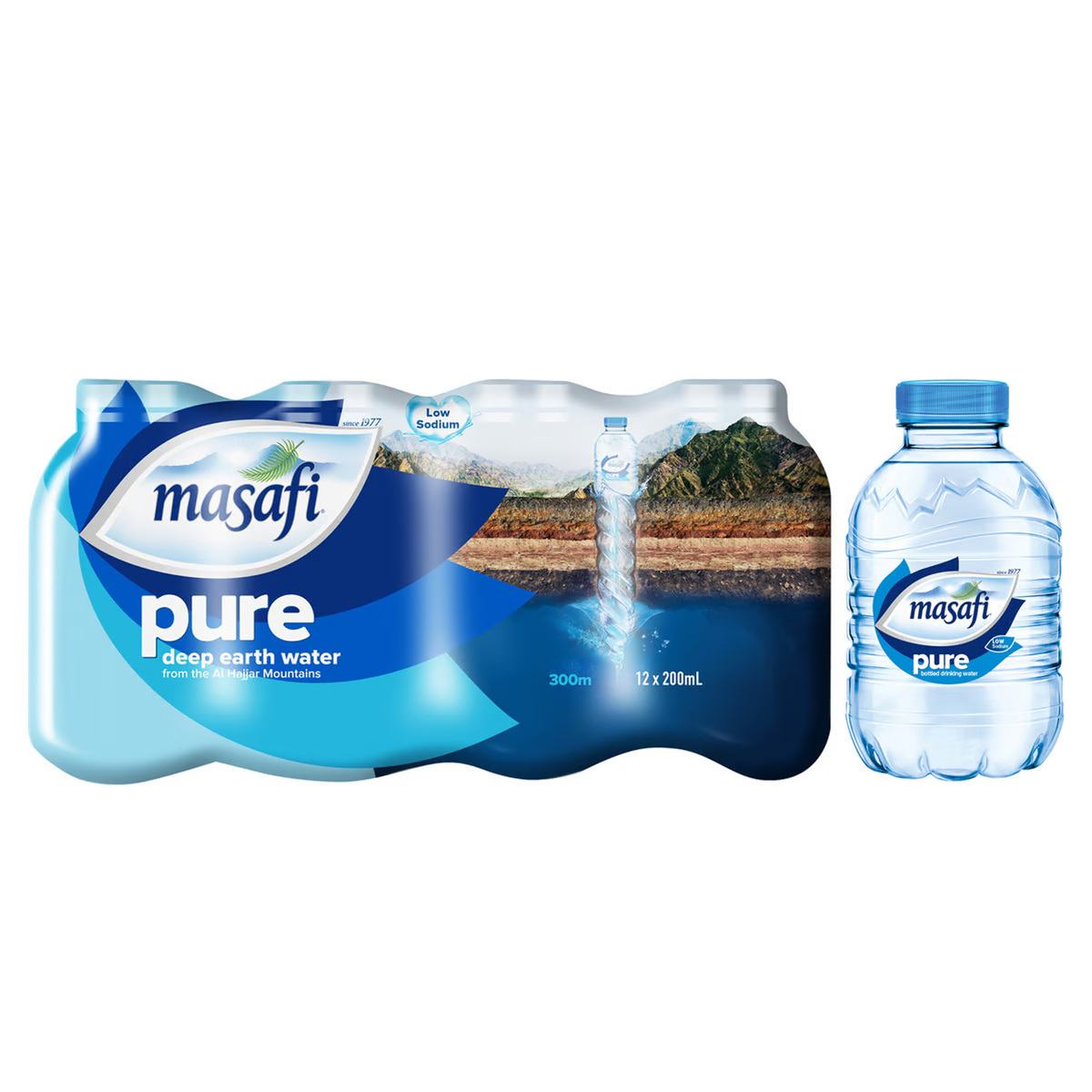 Masafi Pure Bottled Drinking Water 24 x 200 ml