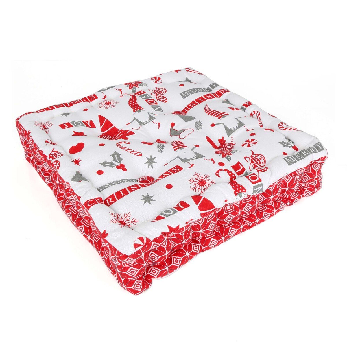Homewell "Merry Christmas" Box Cushion 40x40cm Assorted
