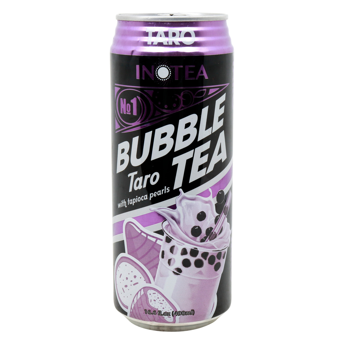 Inotea Bubble Taro Tea with Tapioca Pearls, 490 ml
