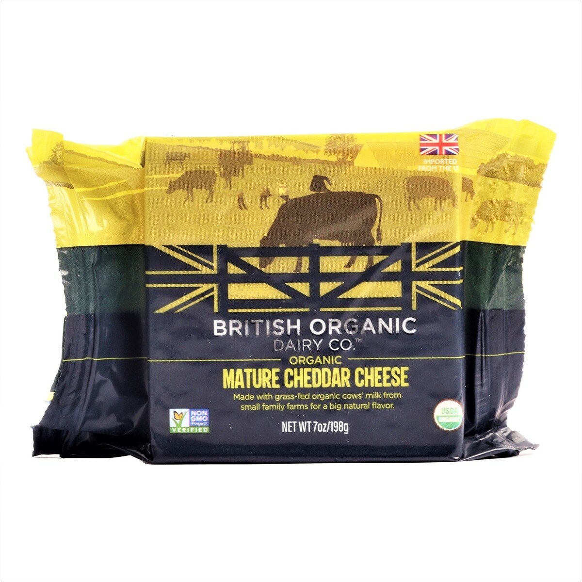 Kingdom Organic Mature  Cheddar Cheese 198 g