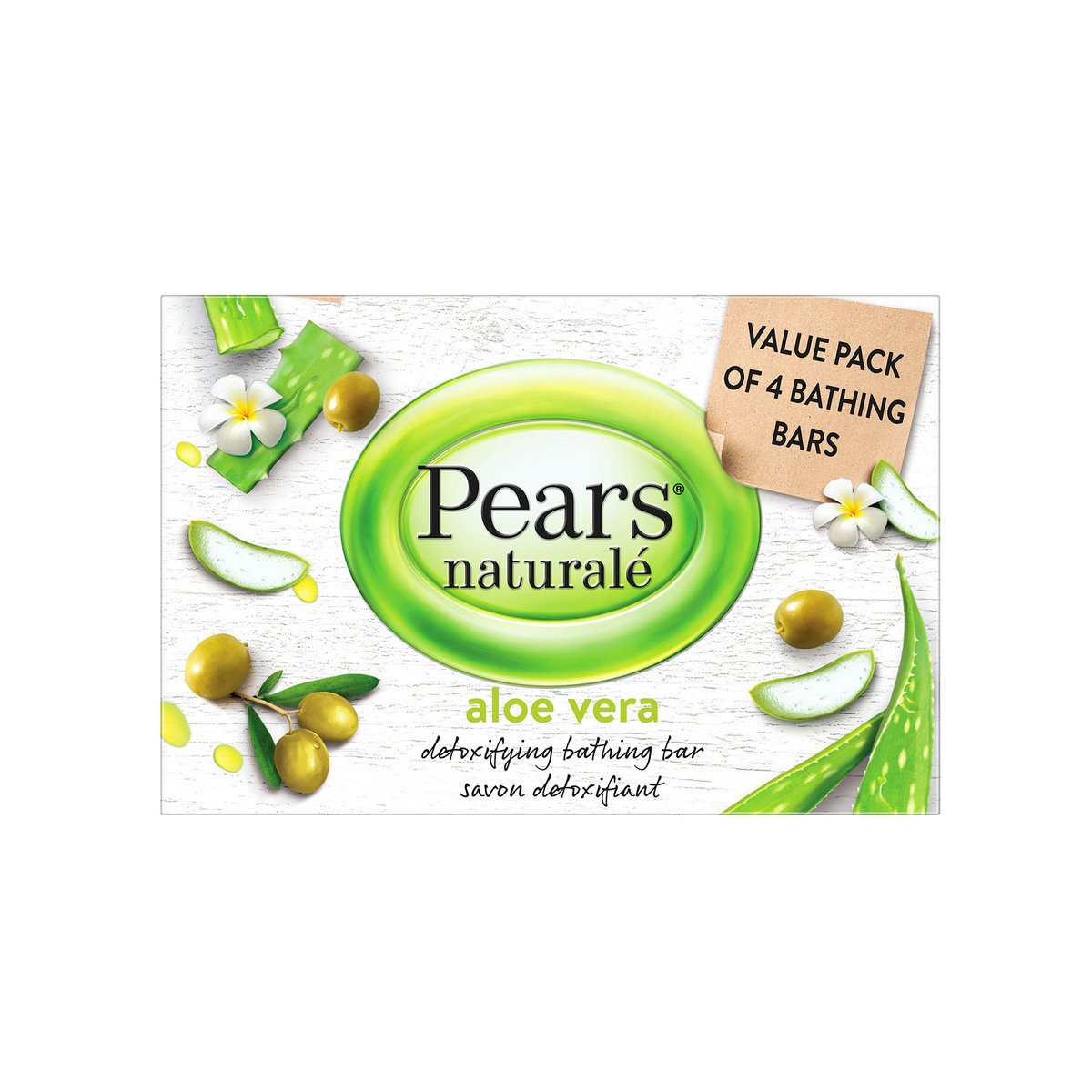 Pears Natural Aloe Vera Bar Soap 4 x 125 g