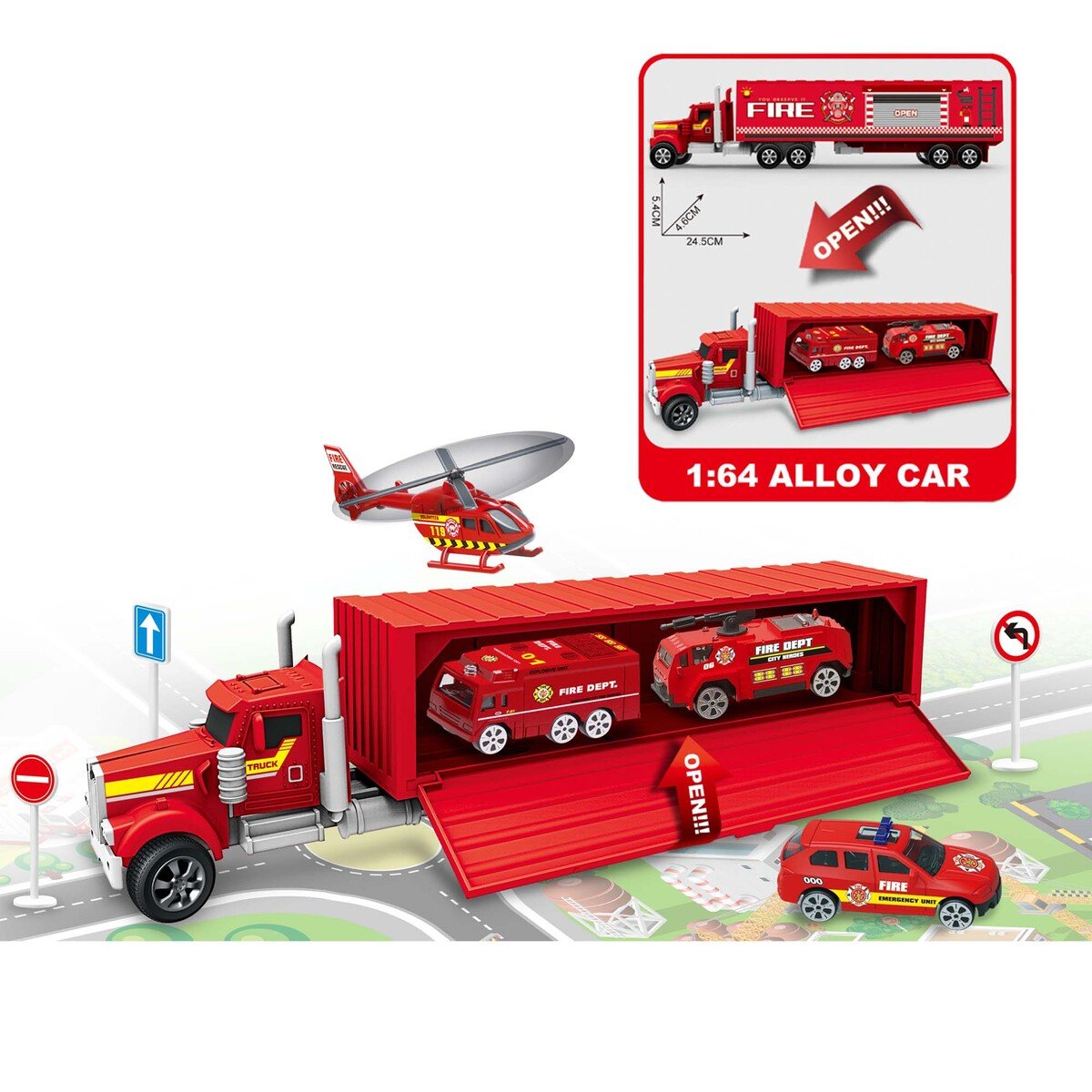 Skid Fusion Truck With Map Play Set 660-A348