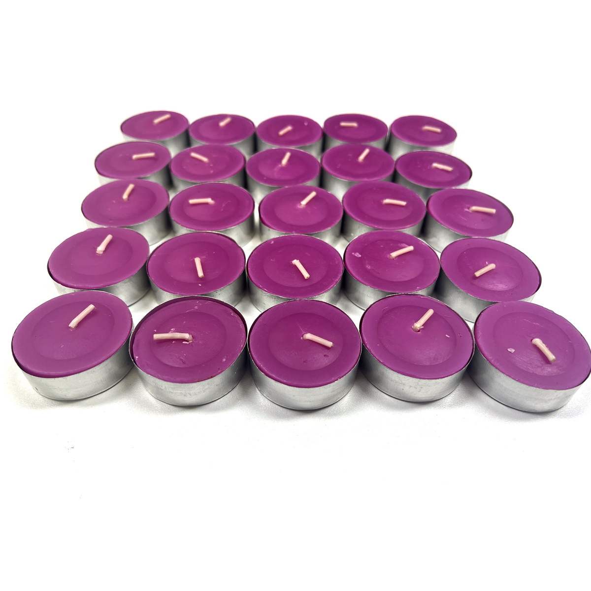 Maple Leaf Scented Tealight Candle Set 25pcs Purple Mixed Berries