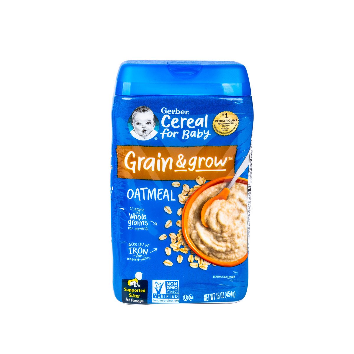 Buy Gerber Oatmeal Cereal Single Grain 454 g Online at Best Price | Baby Cereals | Lulu Kuwait in Kuwait