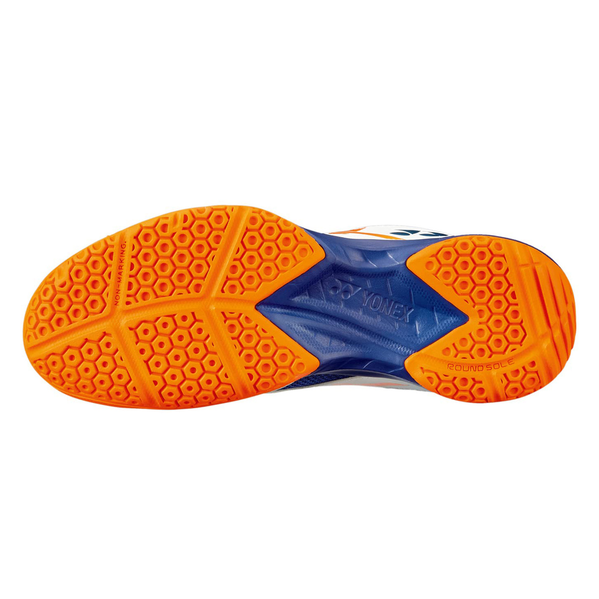 يونيكس حذاء تنس الريشة للرجال، SHB39EX، أبيض/برتقالي، 44